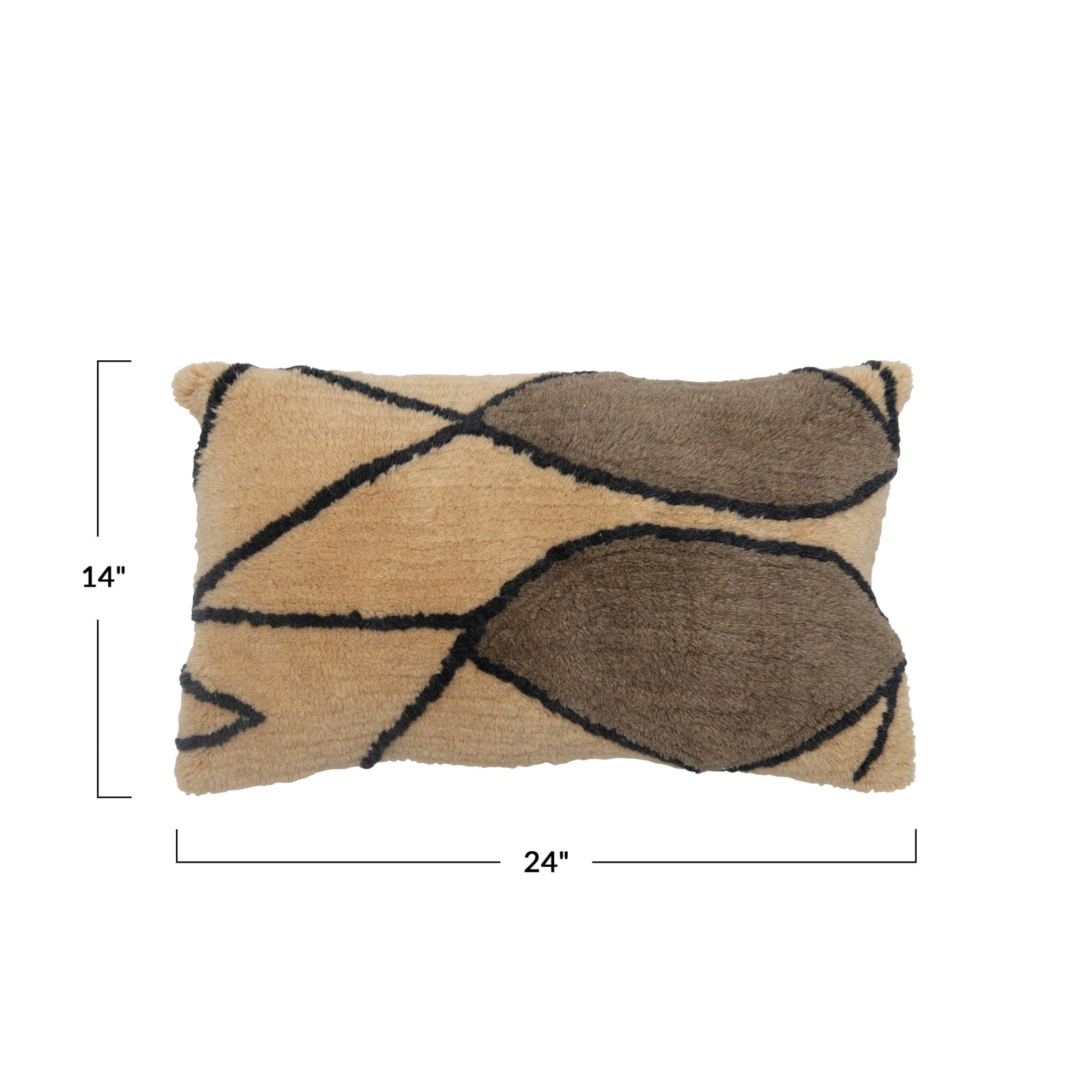 Hello Honey® Wool Blend Tufted Lumbar Pillow