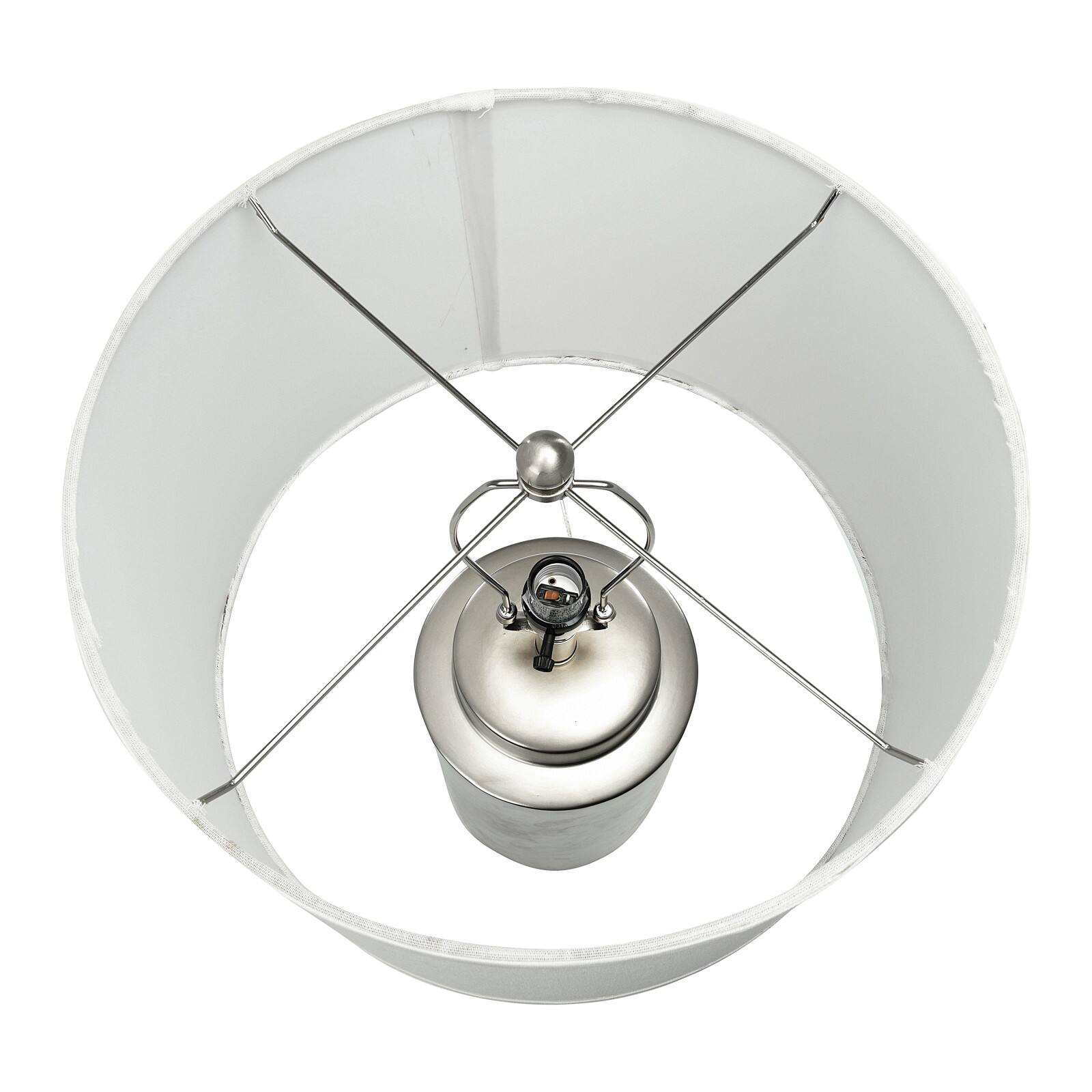 Hello Honey® 28" Silver Metallic Stoneware Table Lamp