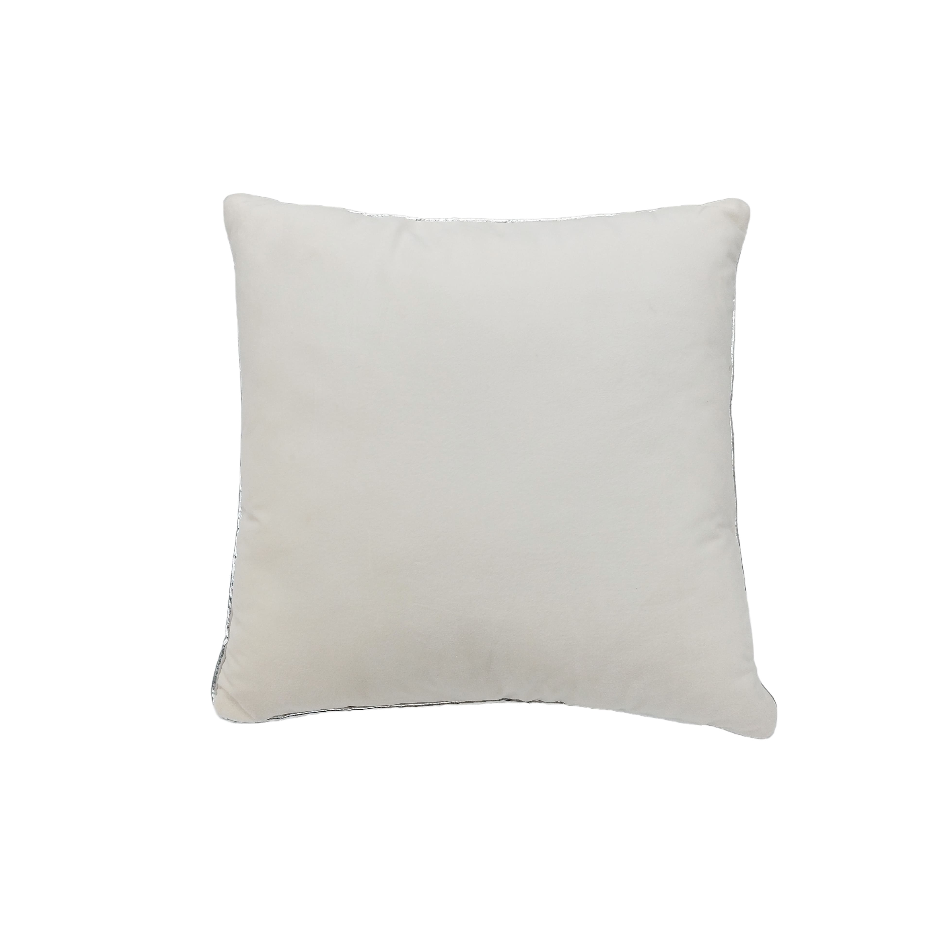 16&#x22; White &#x26; Silver Glitter Snowflake Throw Pillow by Ashland&#xAE;