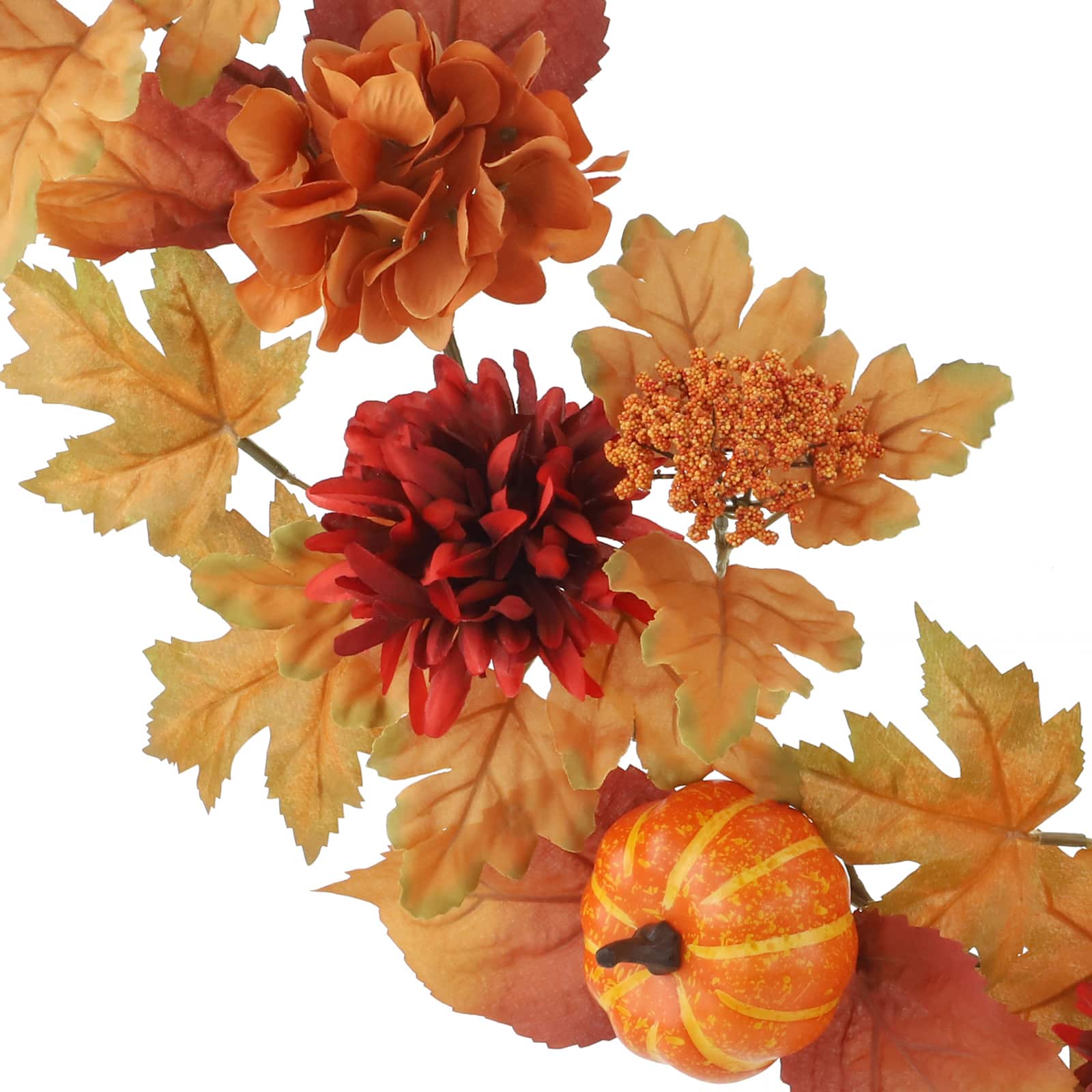 Fall 6ft. Orange &#x26; Yellow Mum &#x26; Hydrangea Garland by Ashland&#xAE;