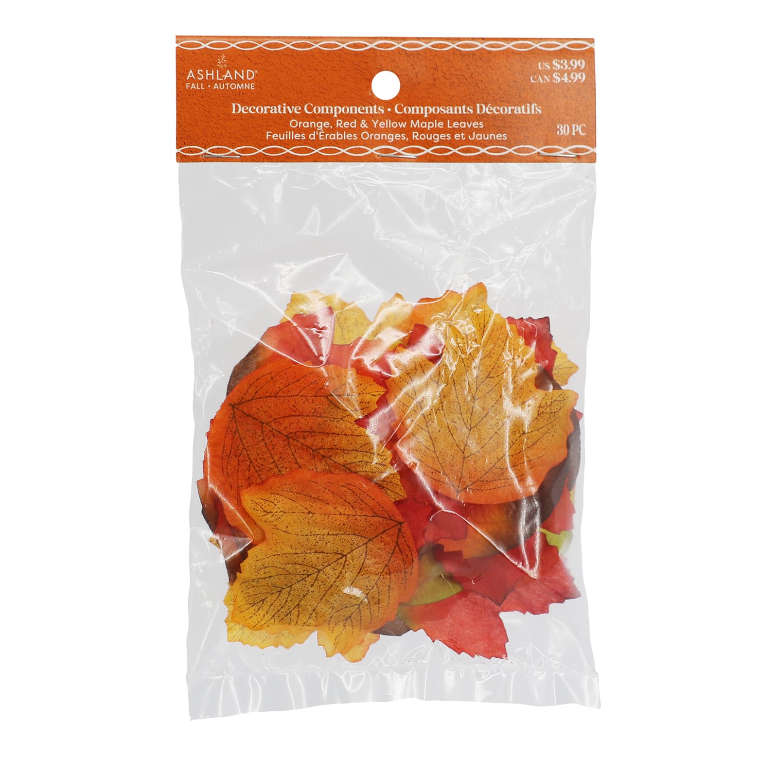 Orange, Red &#x26; Yellow Maple Leaf Decorative Components, 30ct. by Ashland&#xAE;