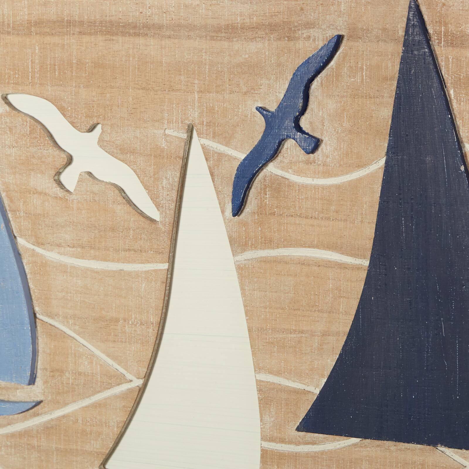 Brown Metal Coastal Wall Decor 15" x 31" x 7"