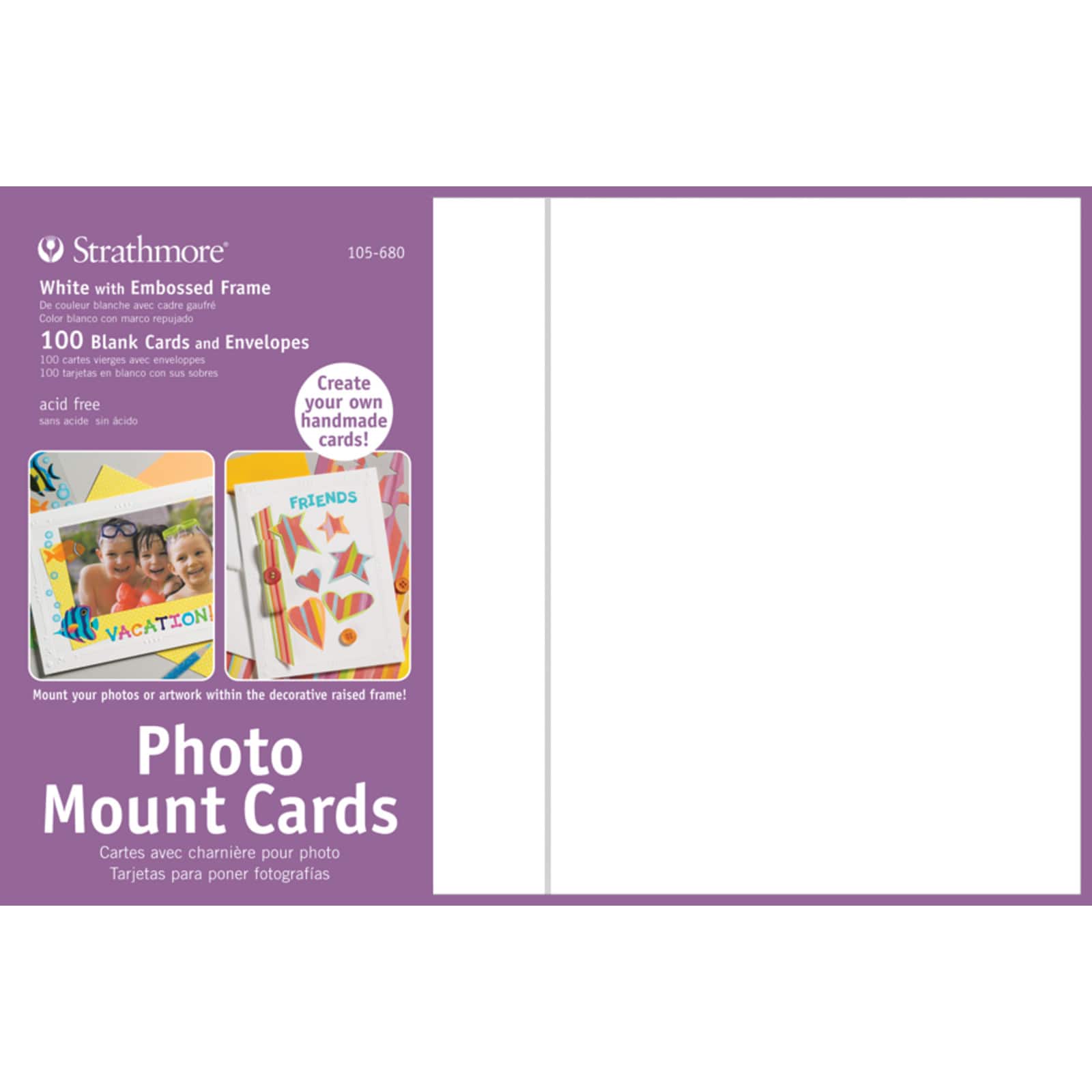 Strathmore&#xAE; White Photo Mount Cards &#x26; Envelopes, 5&#x22; x 7&#x22;
