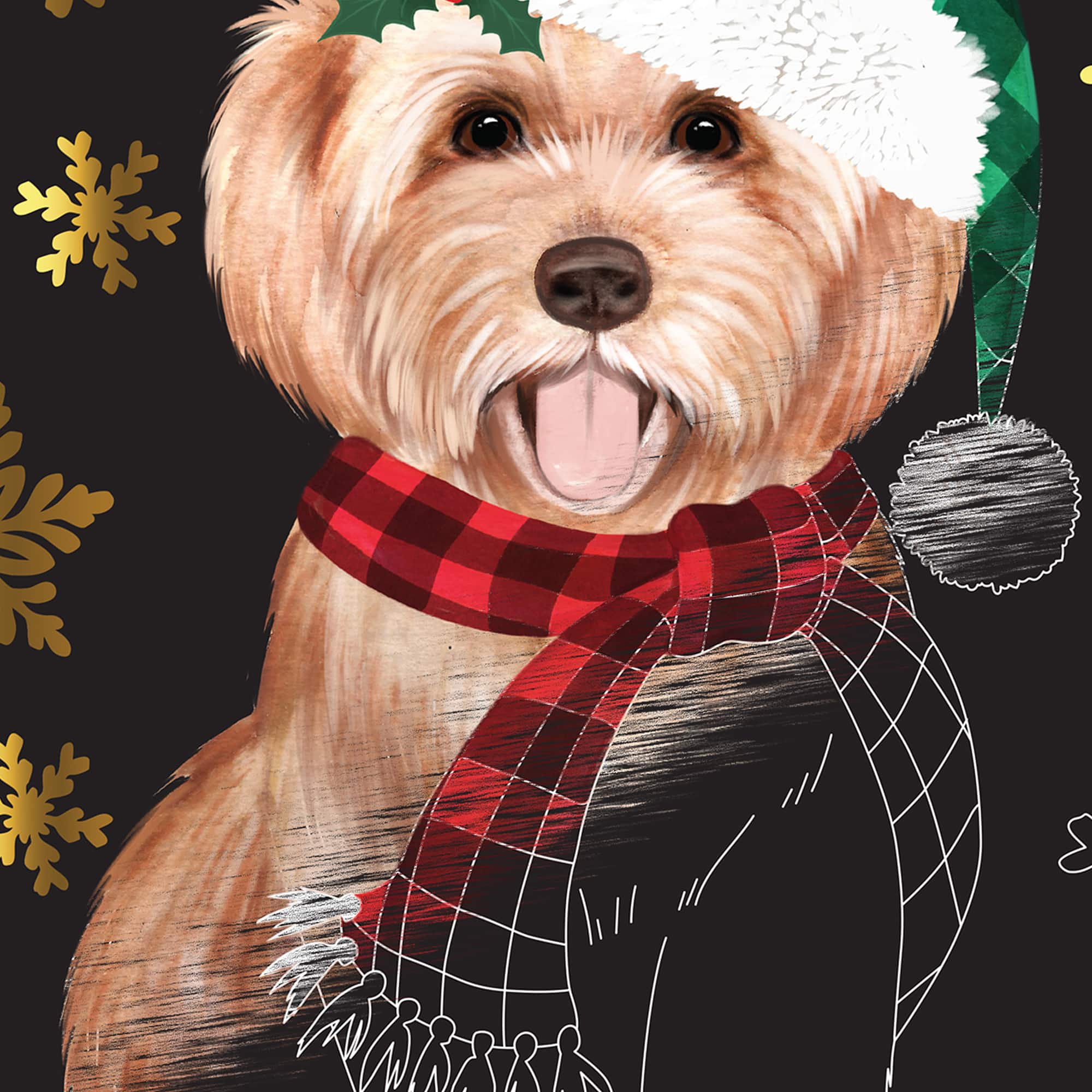 Brea Reese&#x2122; 9&#x22; x 12&#x22; Christmas Pets Scratch Art Paper Pad