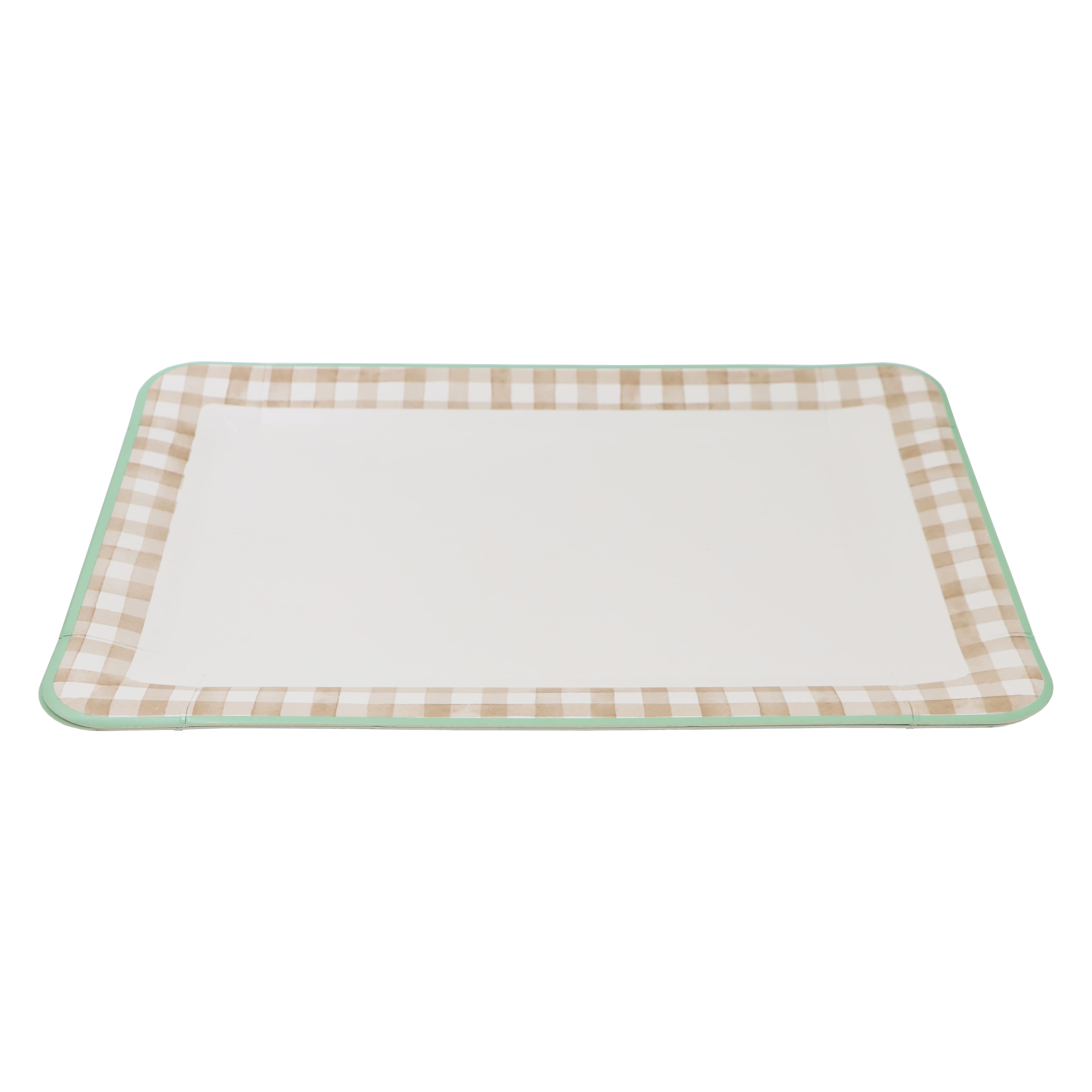 9&#x22; x 13&#x22; Brown &#x26; White Gingham Paper Trays, 2ct. by Celebrate It&#x2122;