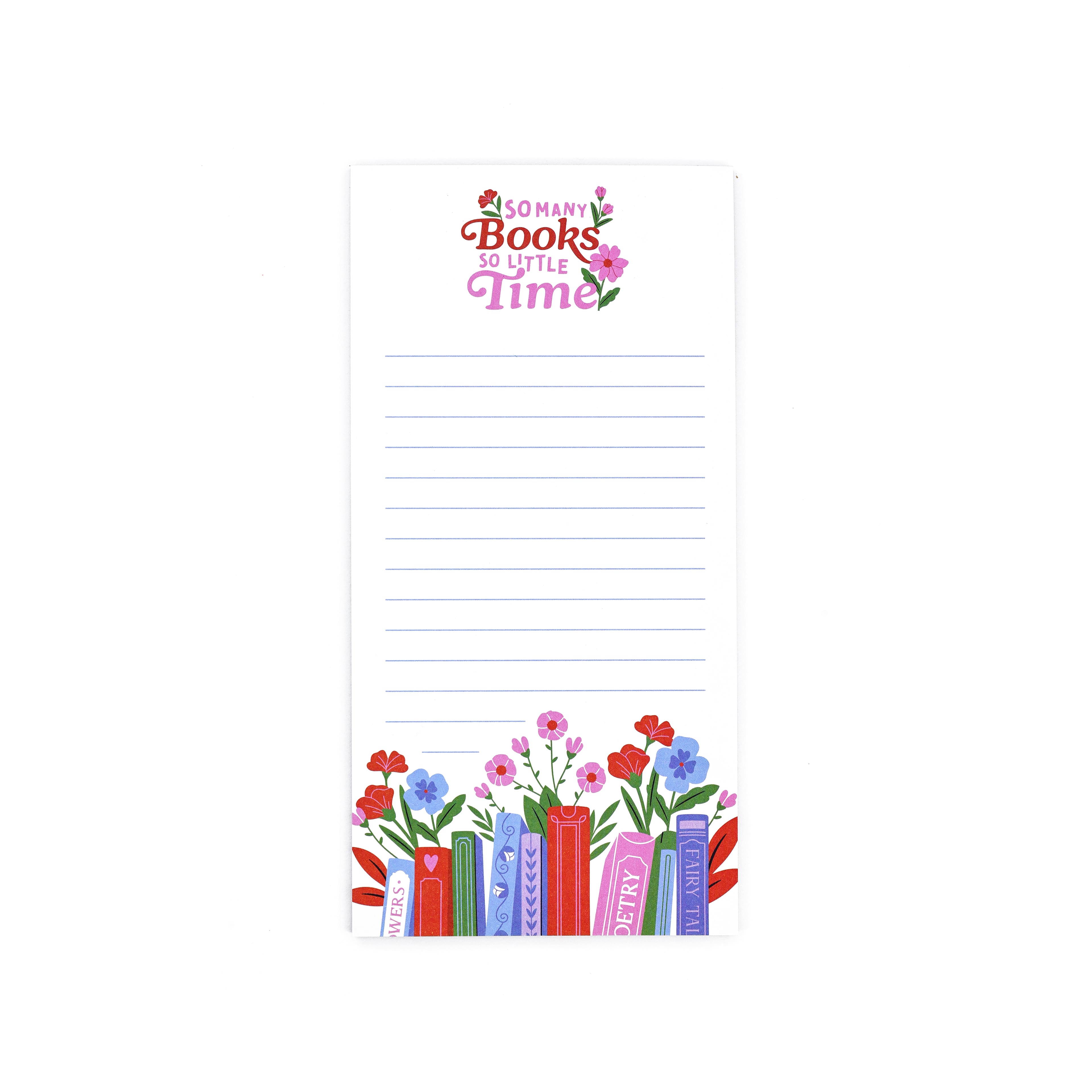 Assorted 4" x 8" Bookish Magnetic Notepad, 1pc. by Fab Finds
