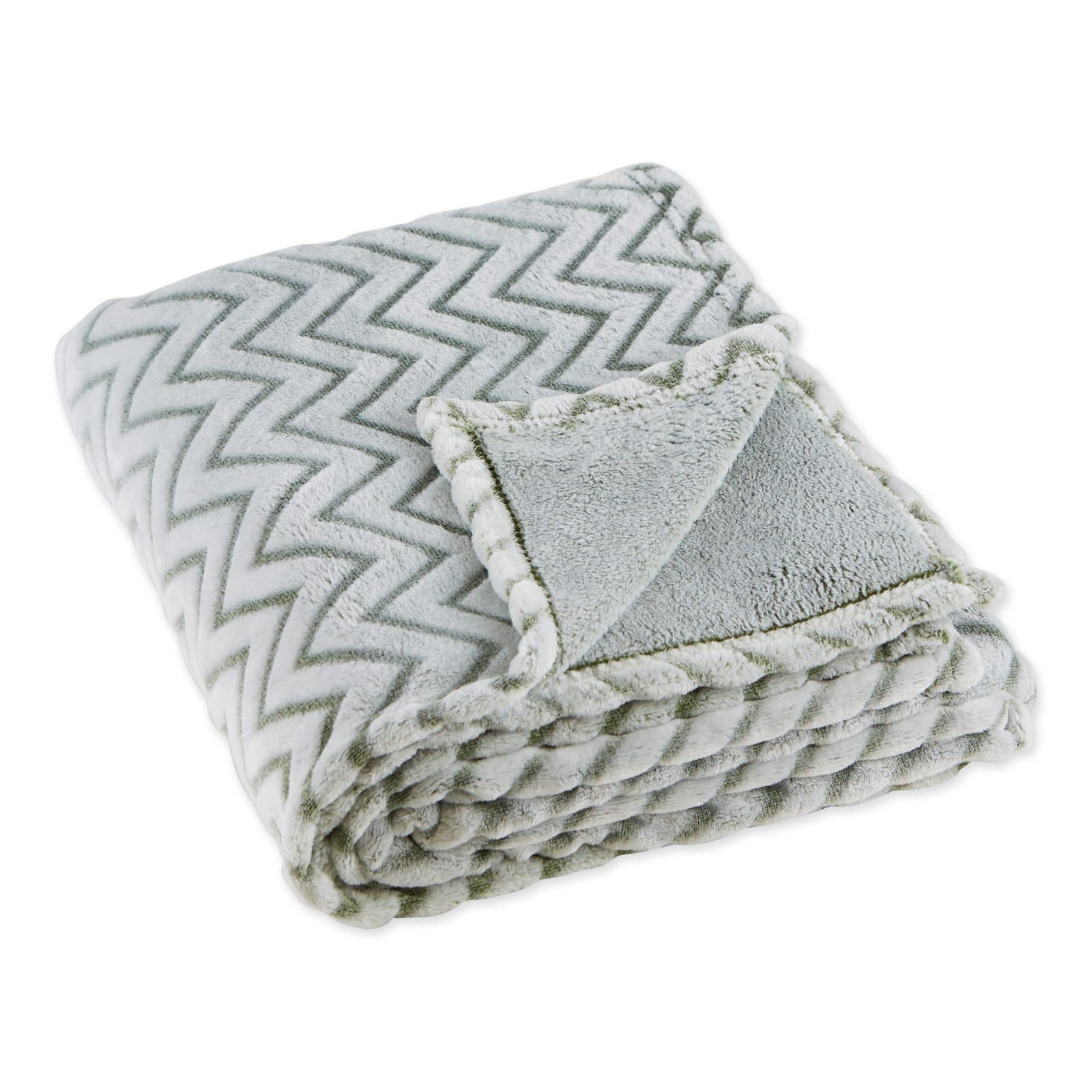 DII® Sage Chevron Plush Throw