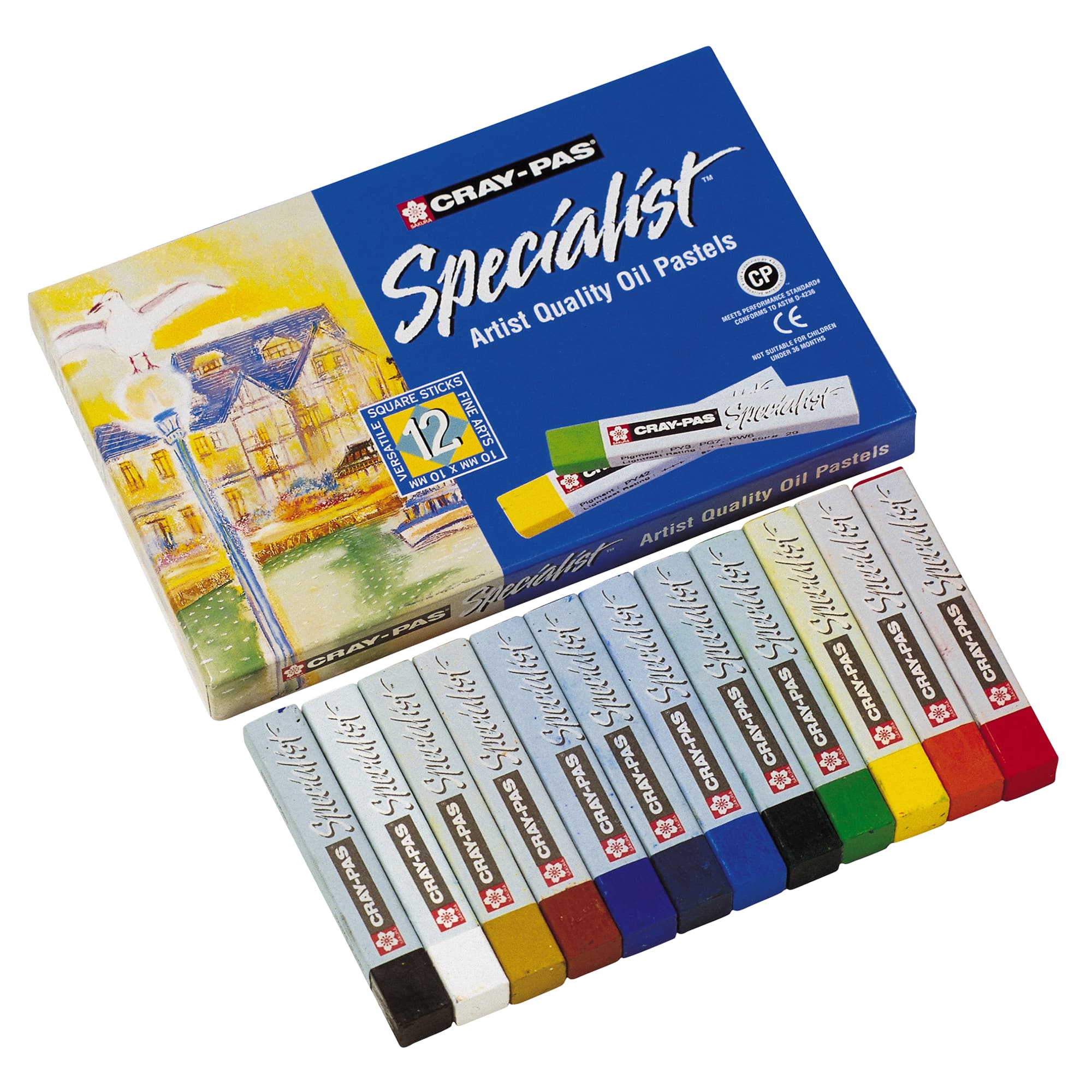 Sakura® Cray-Pas® Specialist™ 12 Color Artist Quality Oil Pastels