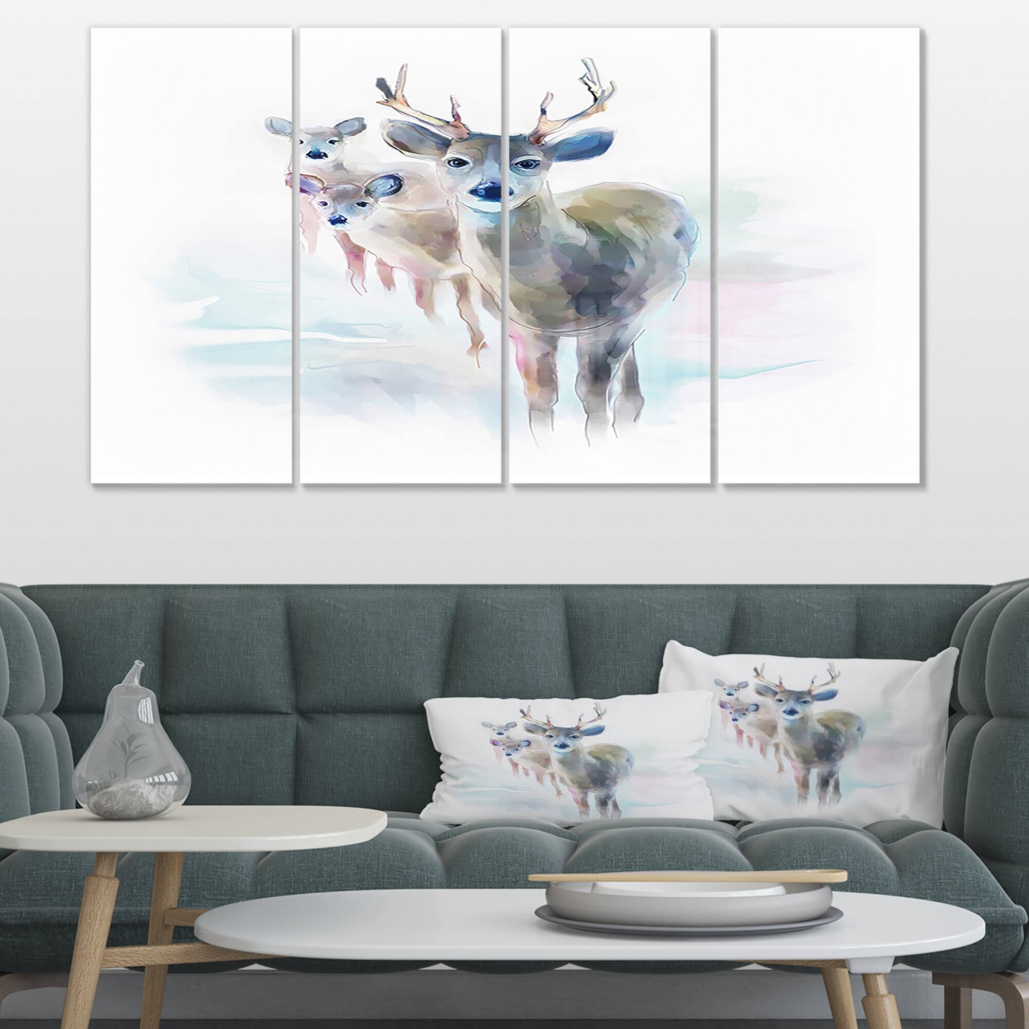 Designart - Beautiful Deer With Big Horns