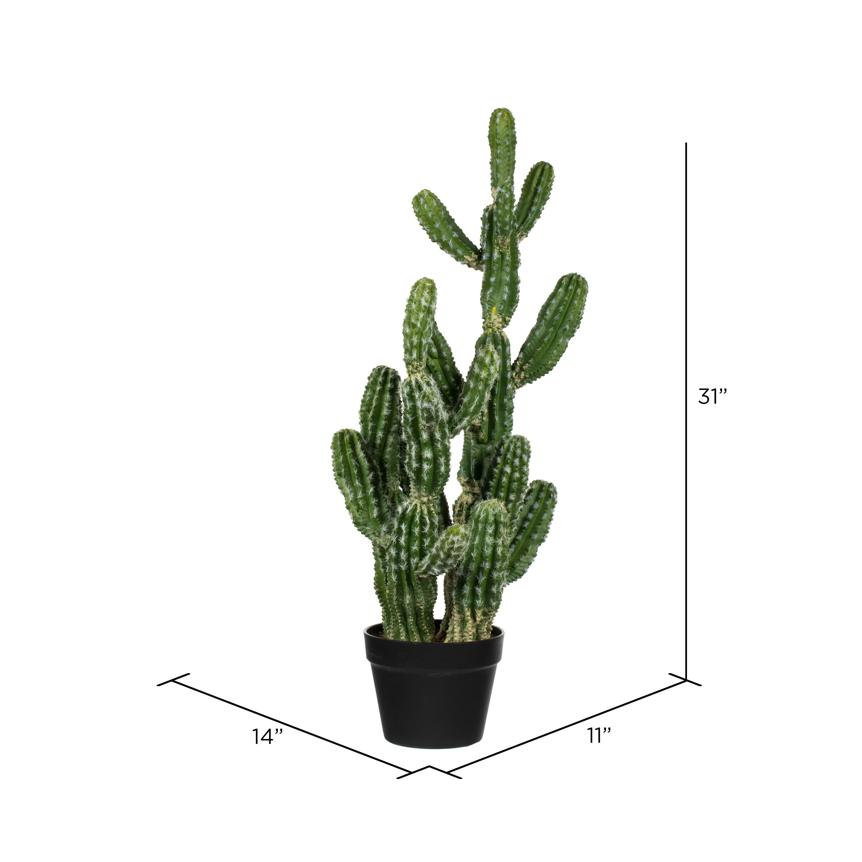 31&#x22; Artificial Green Potted Cactus