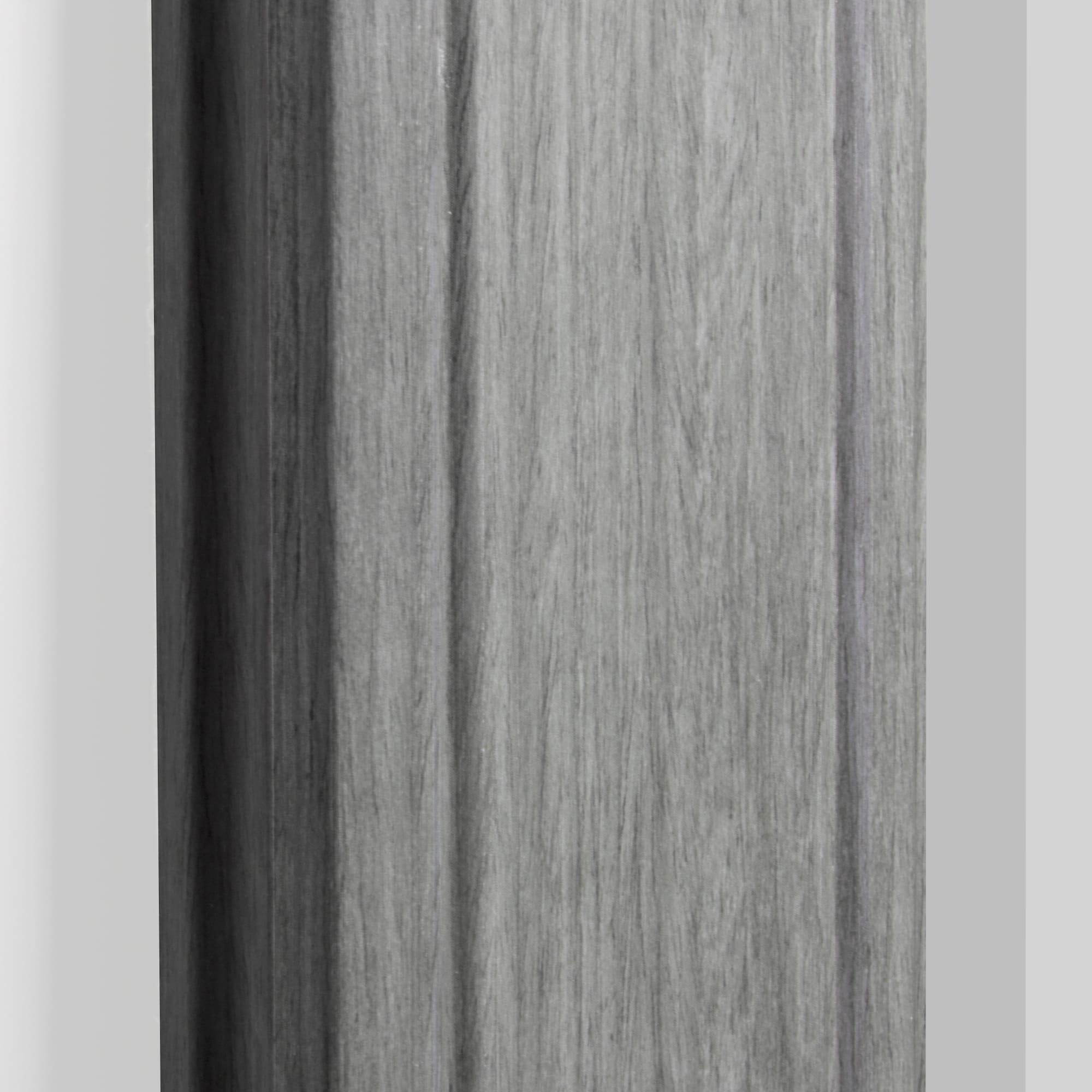 Head West Gray Wood Grain Texture Beveled Edge Bathroom Vanity Mirror