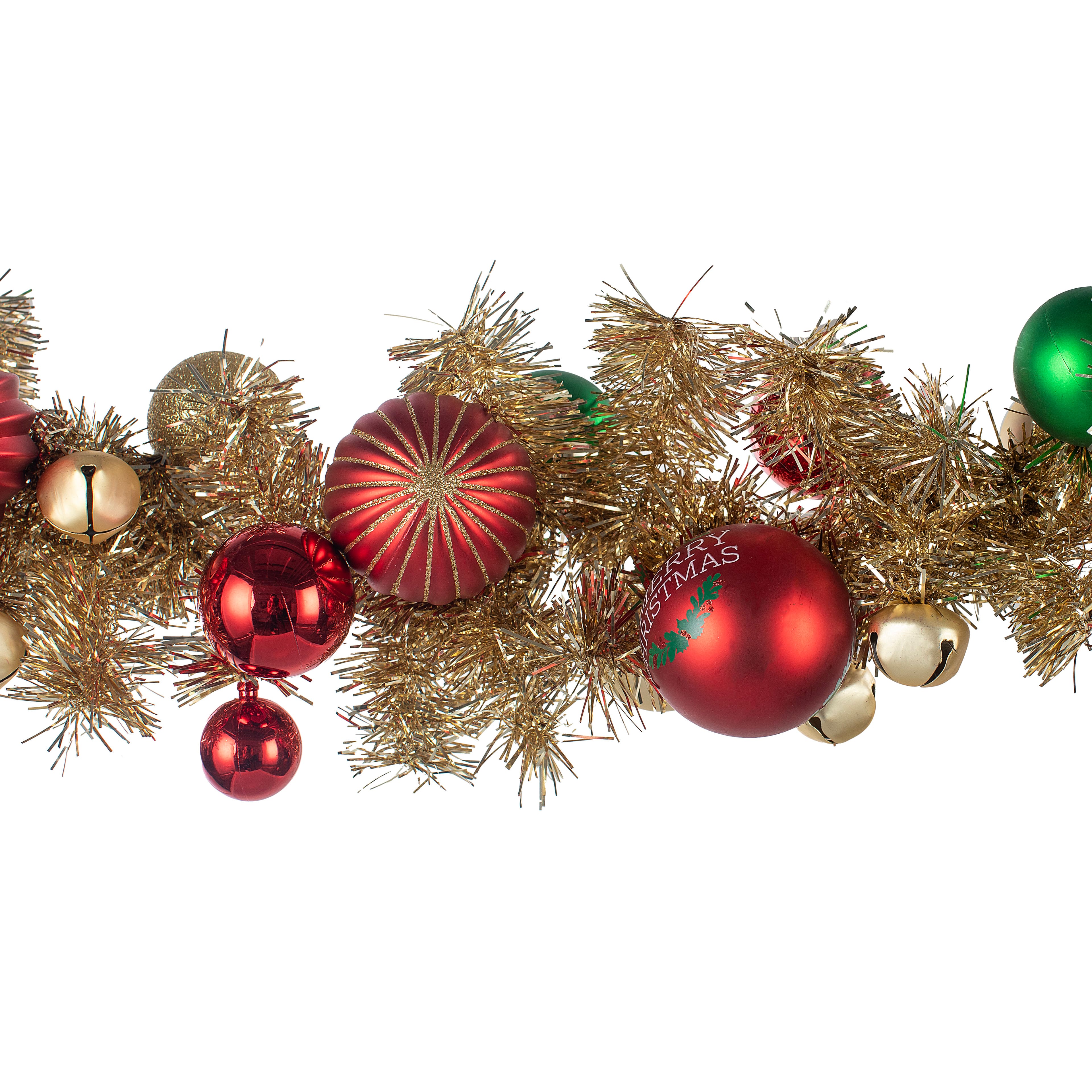 6ft. Red, Green &#x26; Gold Ornament &#x26; Tinsel Garland by Ashland&#xAE;