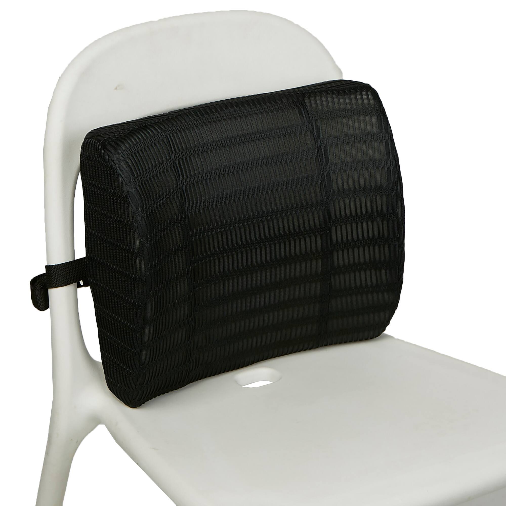 Mind Reader Black Lumbar Support Back Cushion &#x26; Foot Rest Set