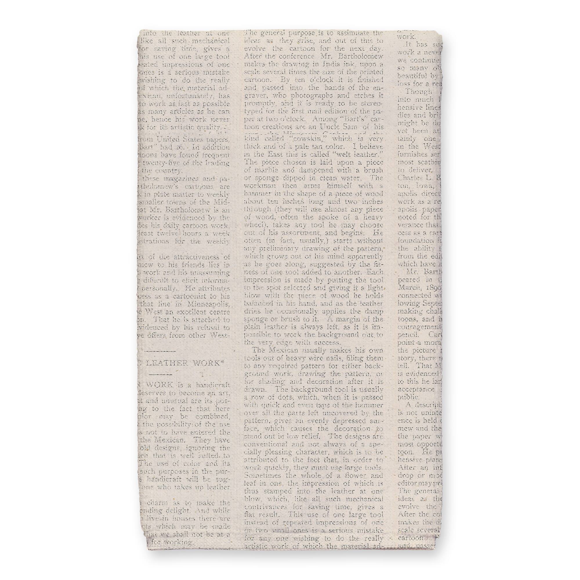 Skull Tophat Newspaper Bowtie Tea Towel Set