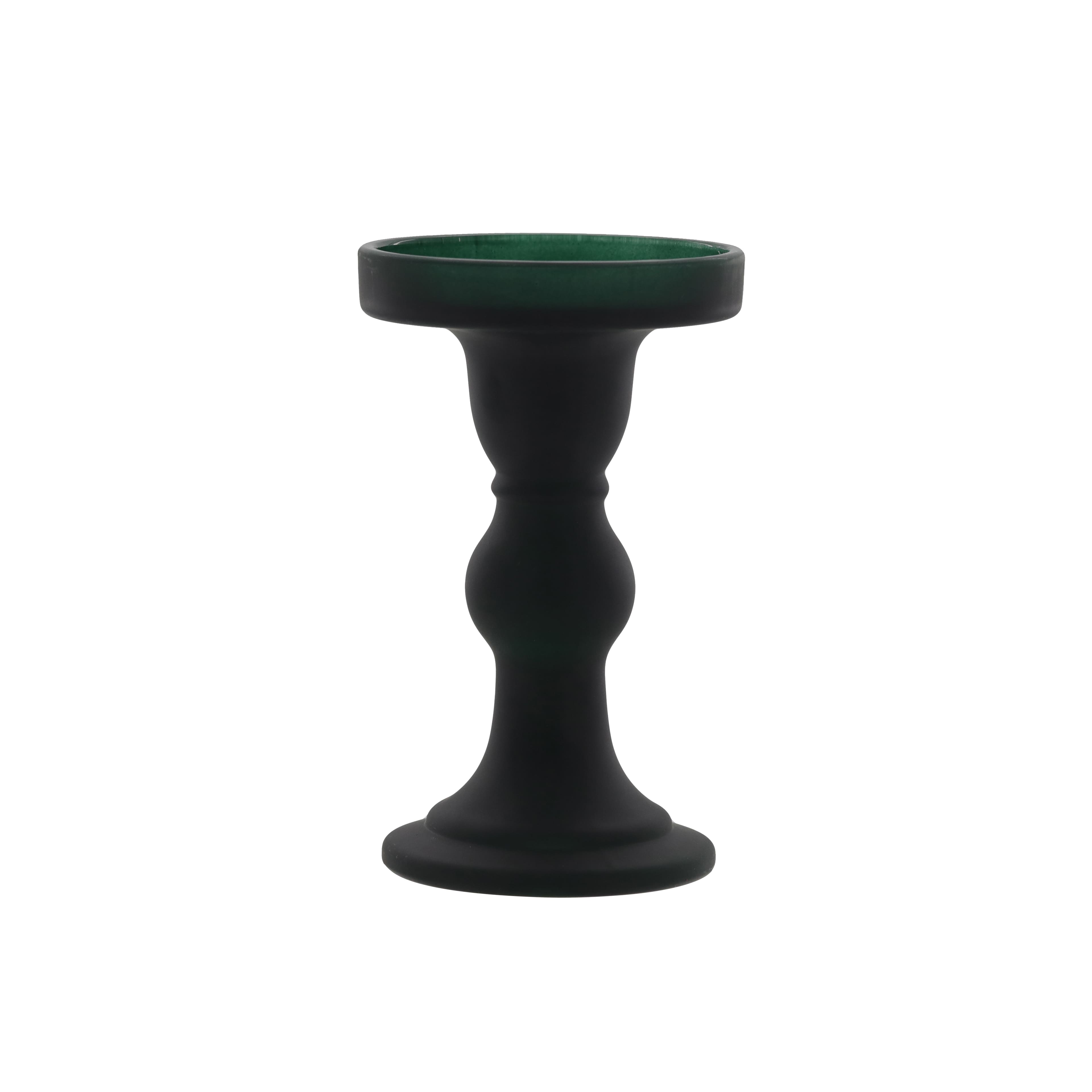 Medium Green Glass Candle Holder by Ashland&#xAE;