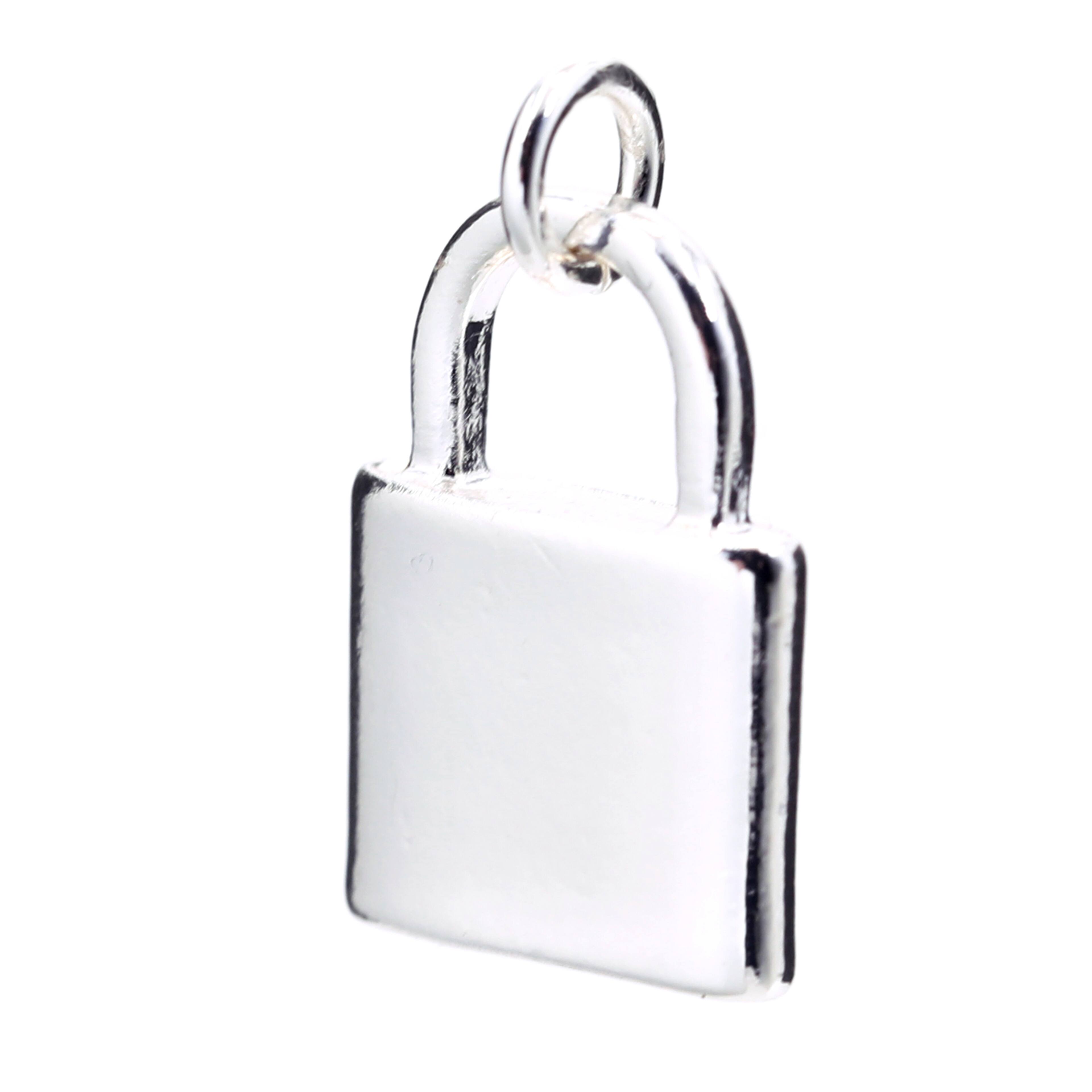 Silver Plated Lock Charm by Bead Landing&#x2122;
