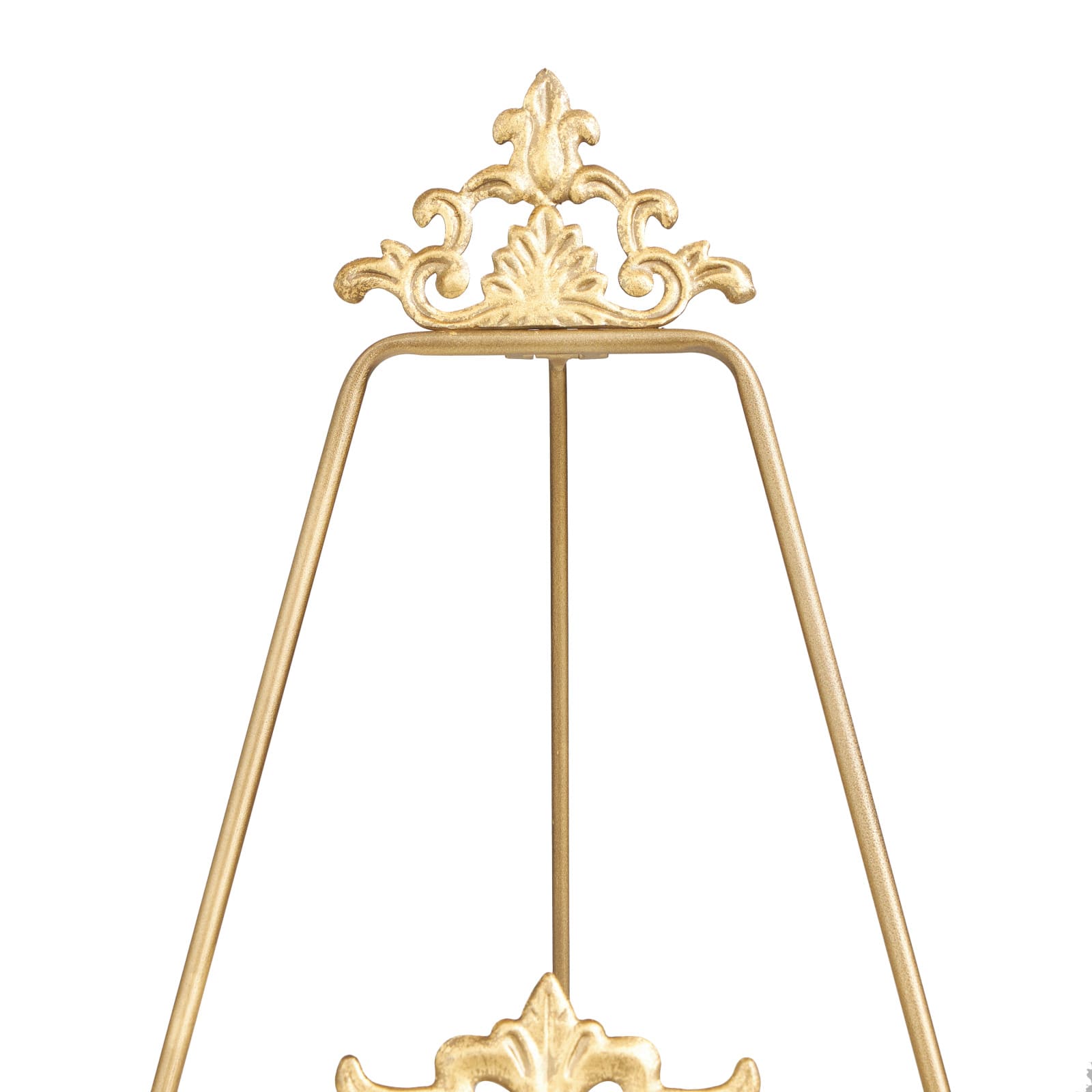 Gold Metal Ornate Arabesque Scroll Tabletop Easel Set