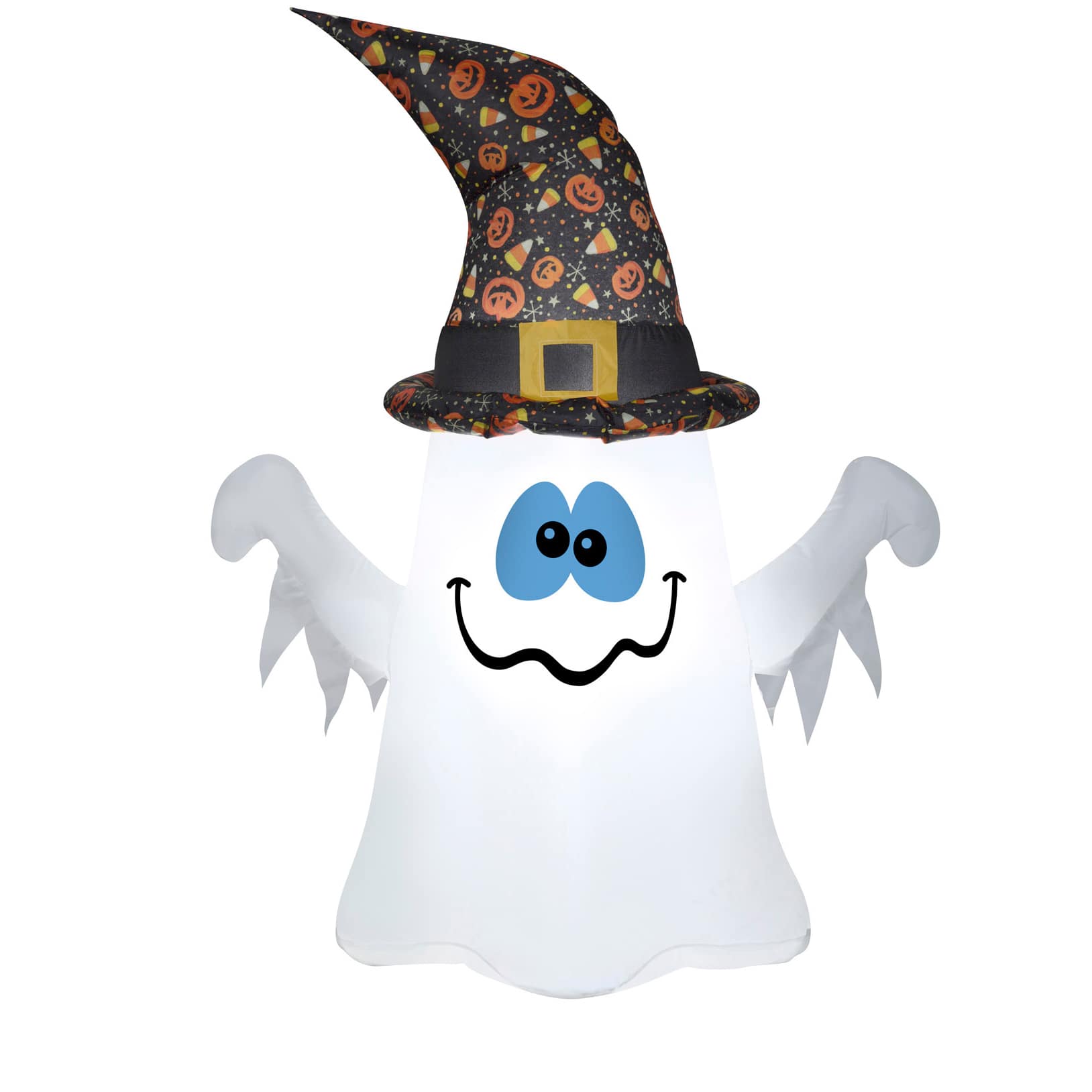 4ft. Airblown® Inflatable Halloween Ghost in Witch Hat with LED Lights