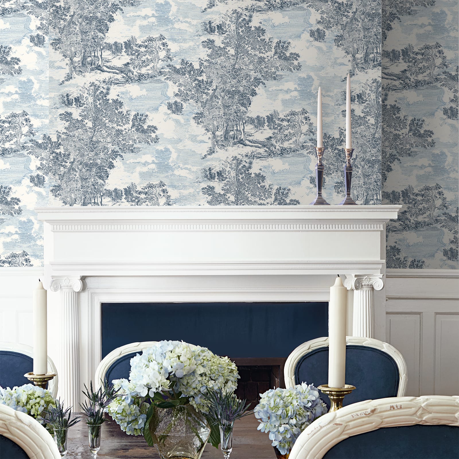 Surface Style Serene Scenes Toile Peel &#x26; Stick Wallpaper