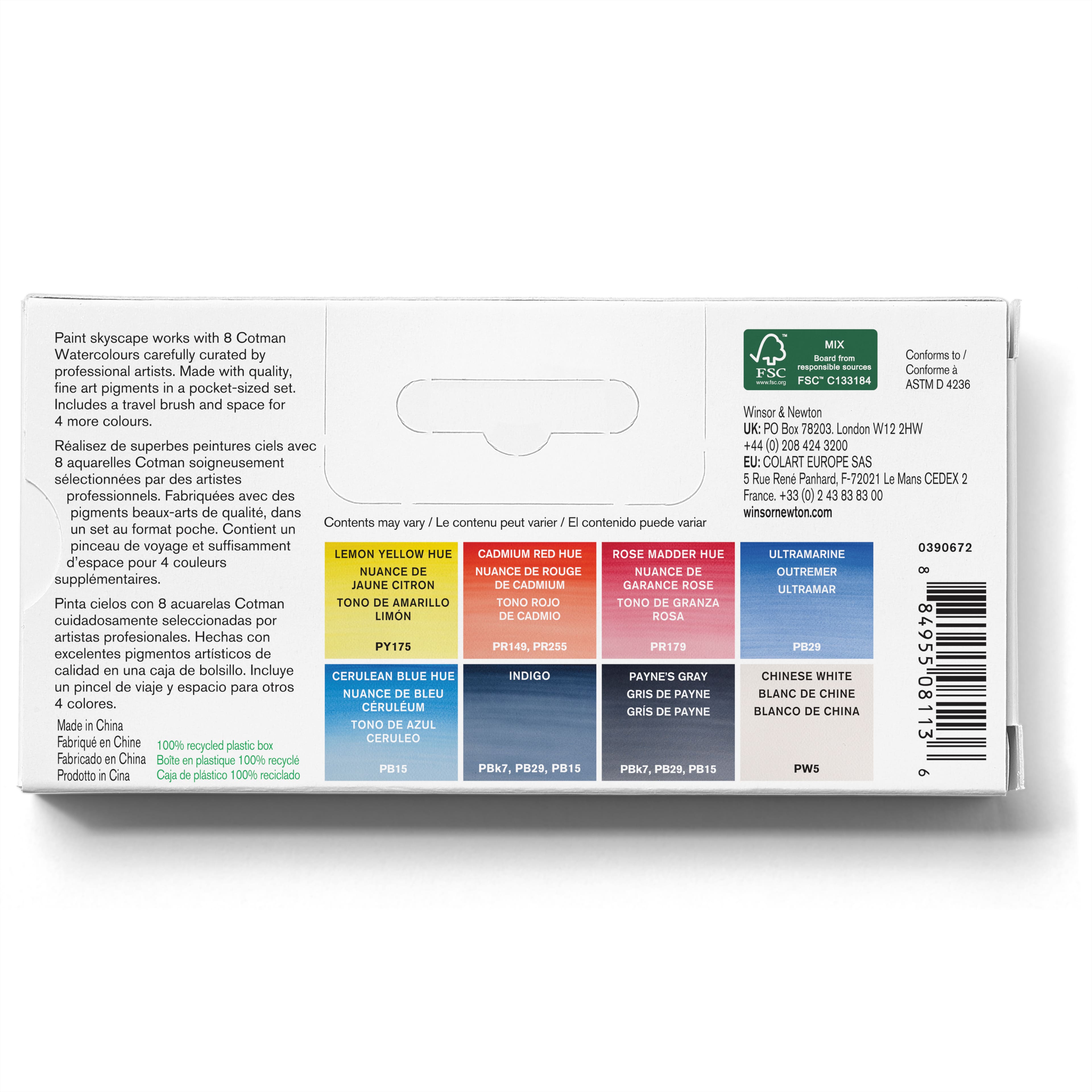 Winsor &#x26; Newton&#x2122; Cotman Watercolour&#x2122; 8 Color Skyscape Pocket Set