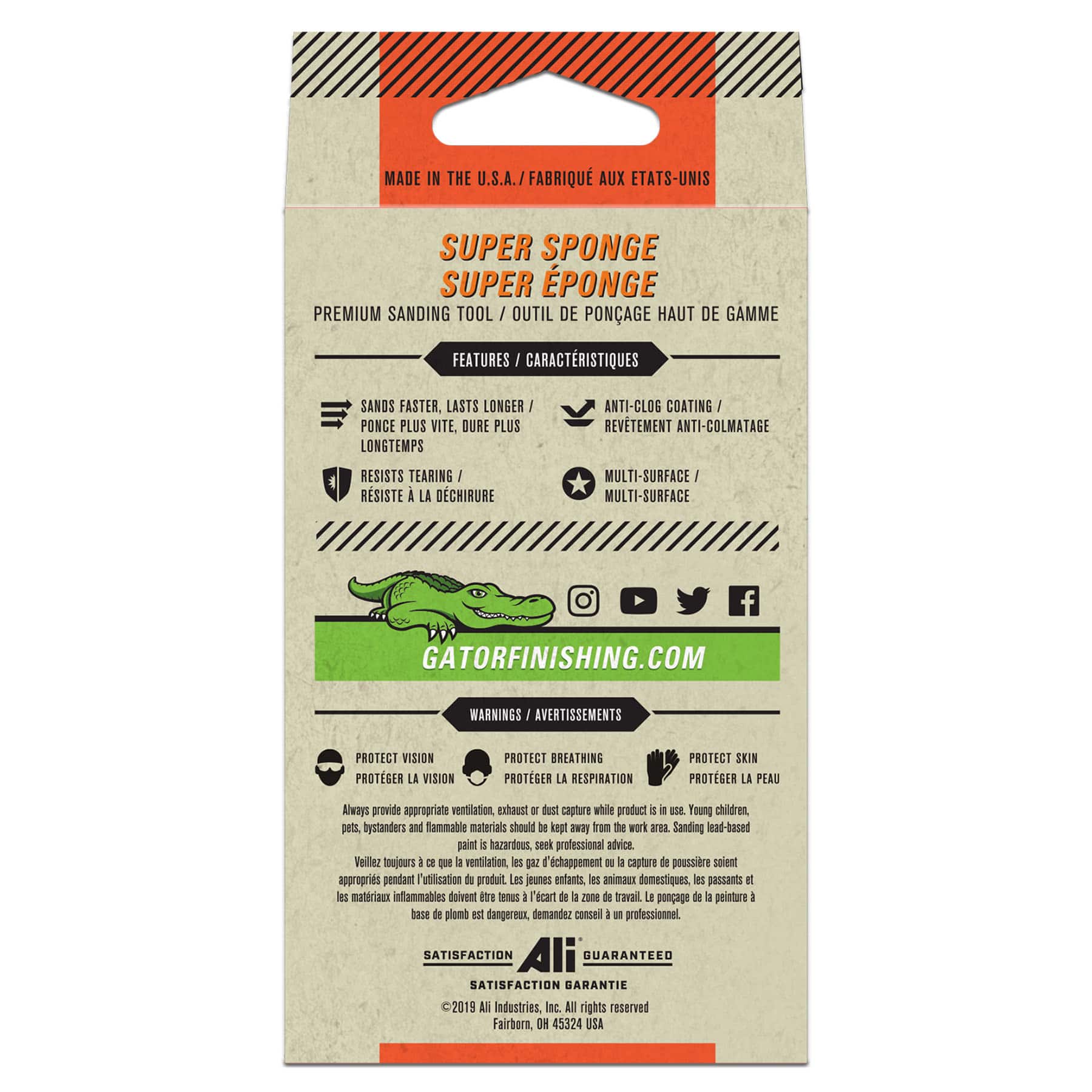 Gator&#xAE; Super Sponge&#x2122; Fine 120 Grit Sanding Sponge