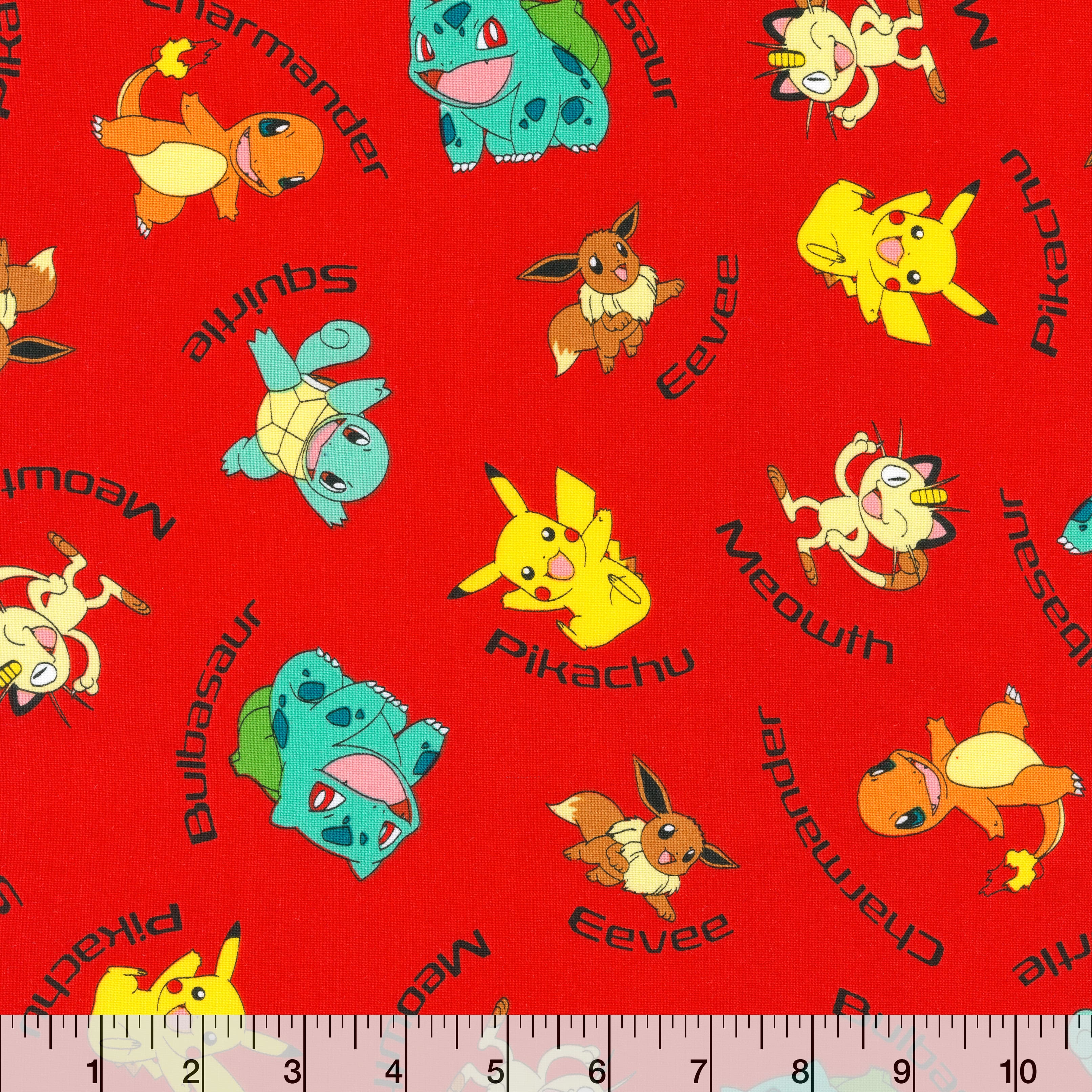 Pok&#xE9;mon&#x2122; Names Toss Cotton Fabric