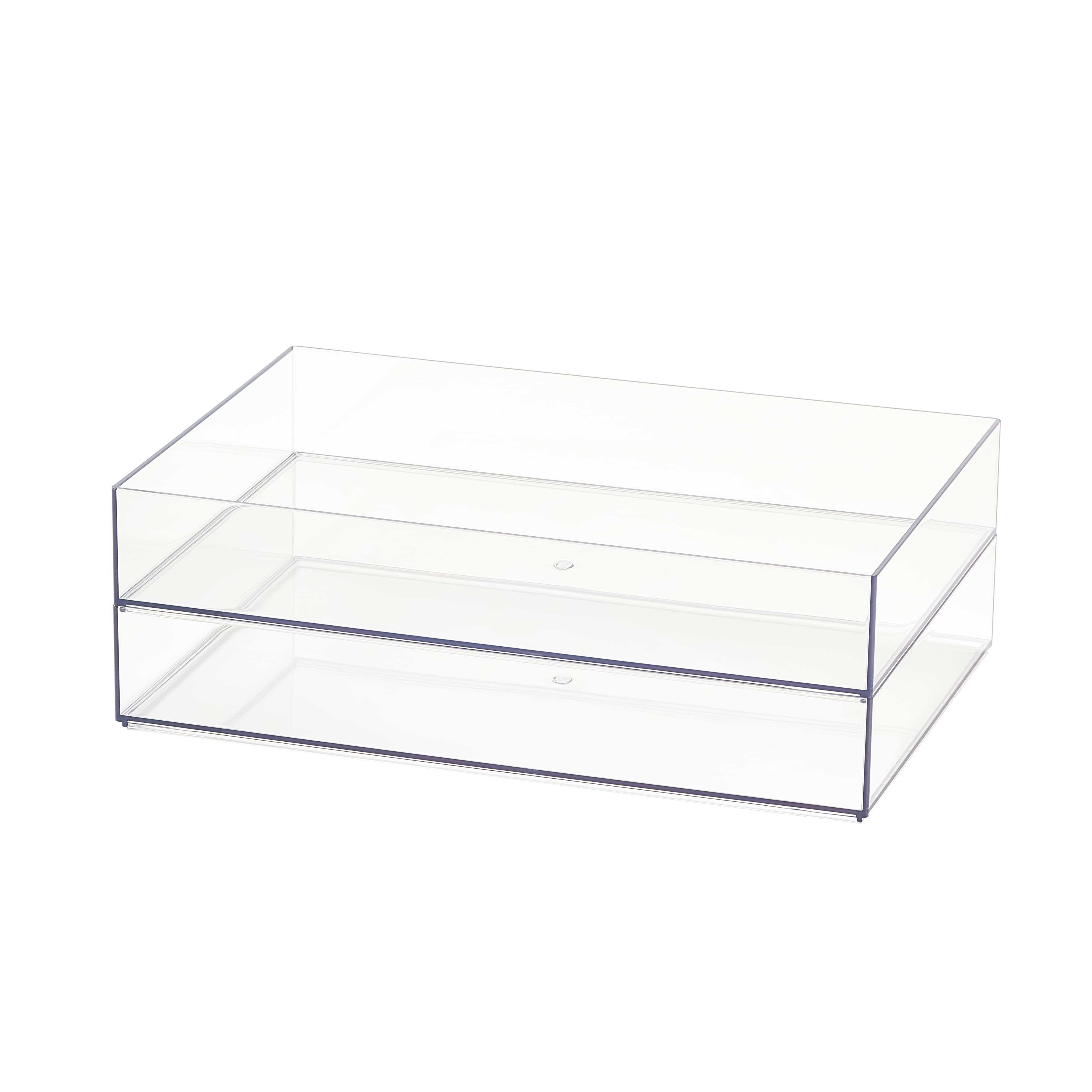 12 Pack: 12&#x22; x 8&#x22; Clear Stacking Storage Tray by Simply Tidy&#x2122;