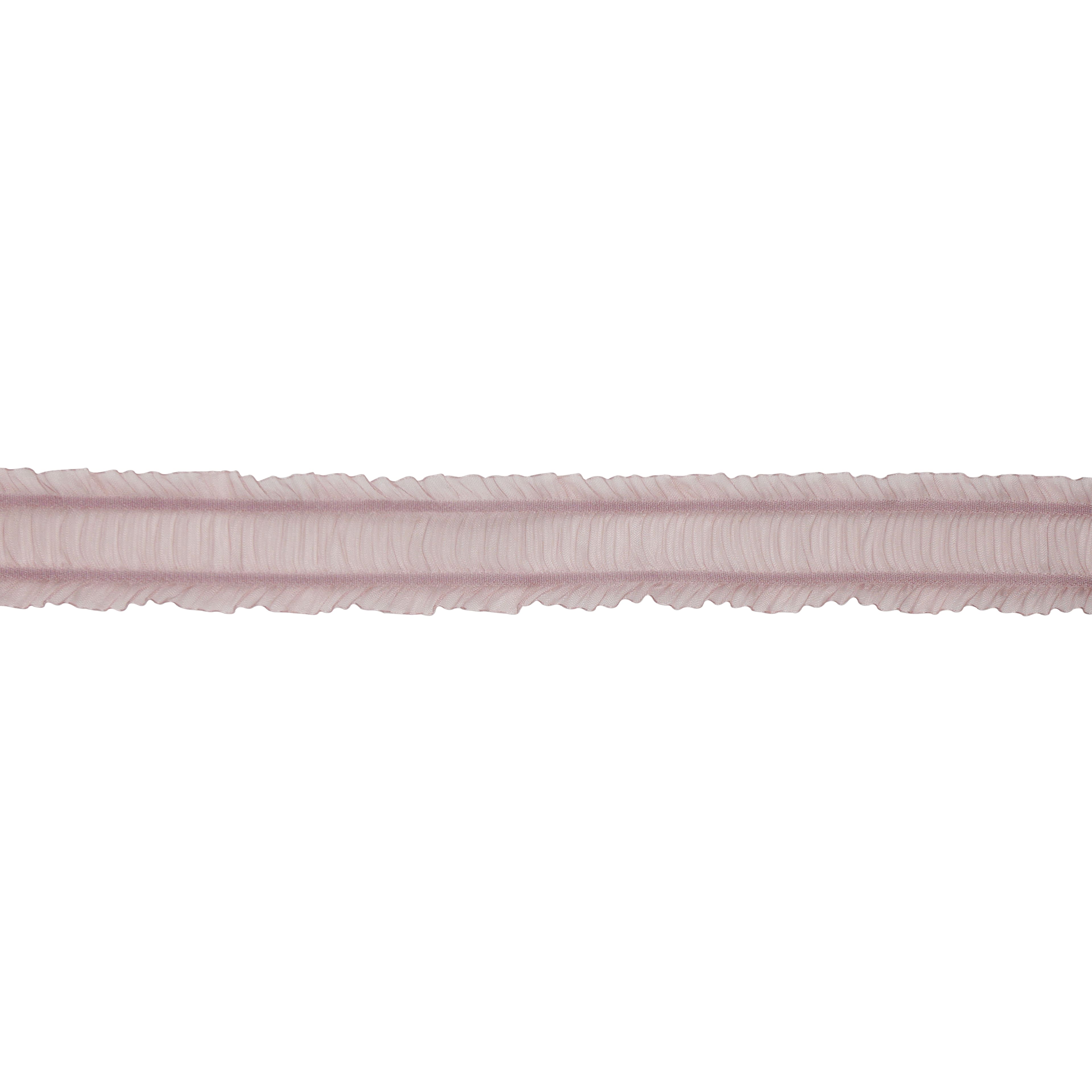 1.5&#x22; x 7yd. Dusty Pink Ruffle Trim Ribbon by Celebrate It&#xAE; Blush Romance