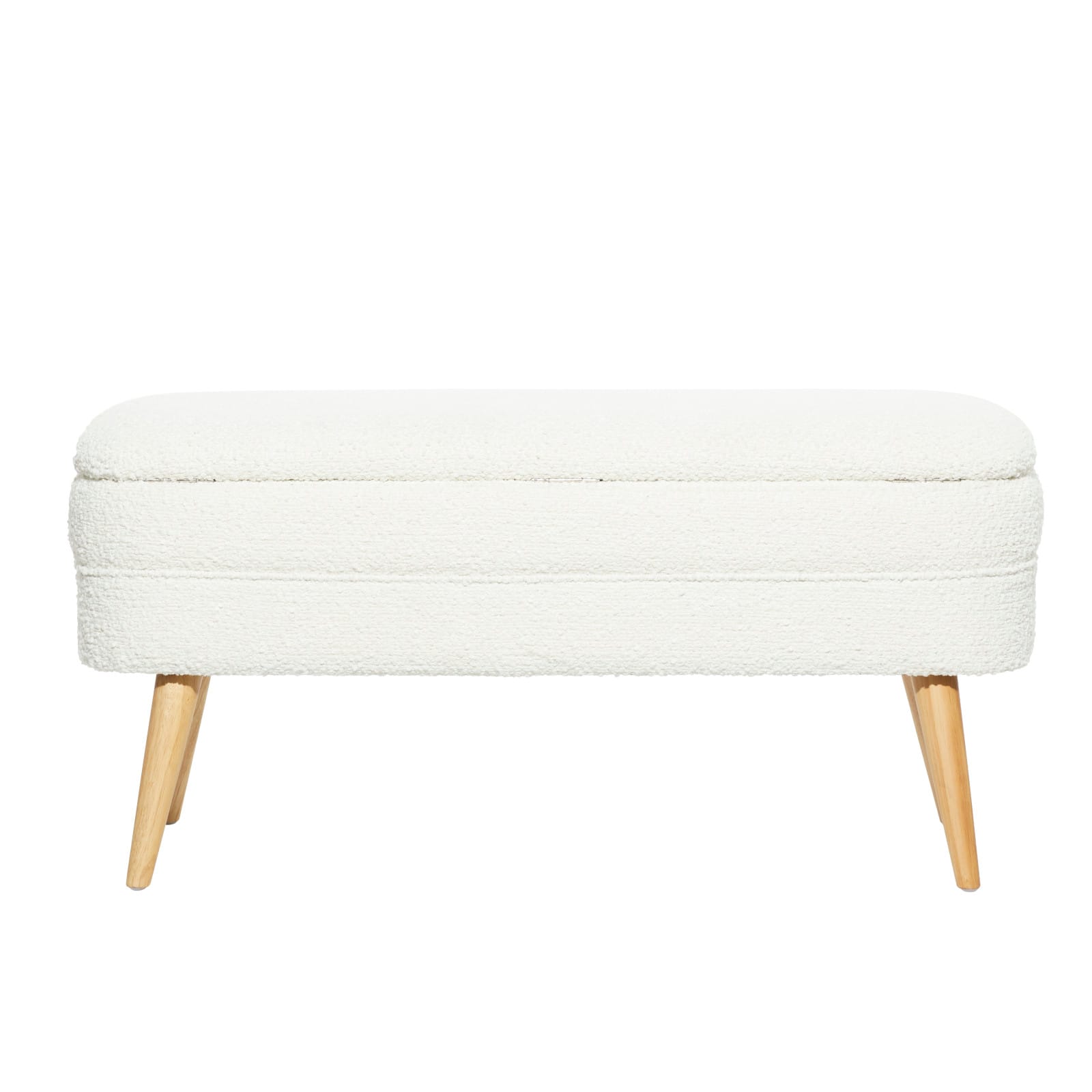 White Wood Contemporary Storage Bench, 40&#x22; x 16&#x22; x 19&#x22;