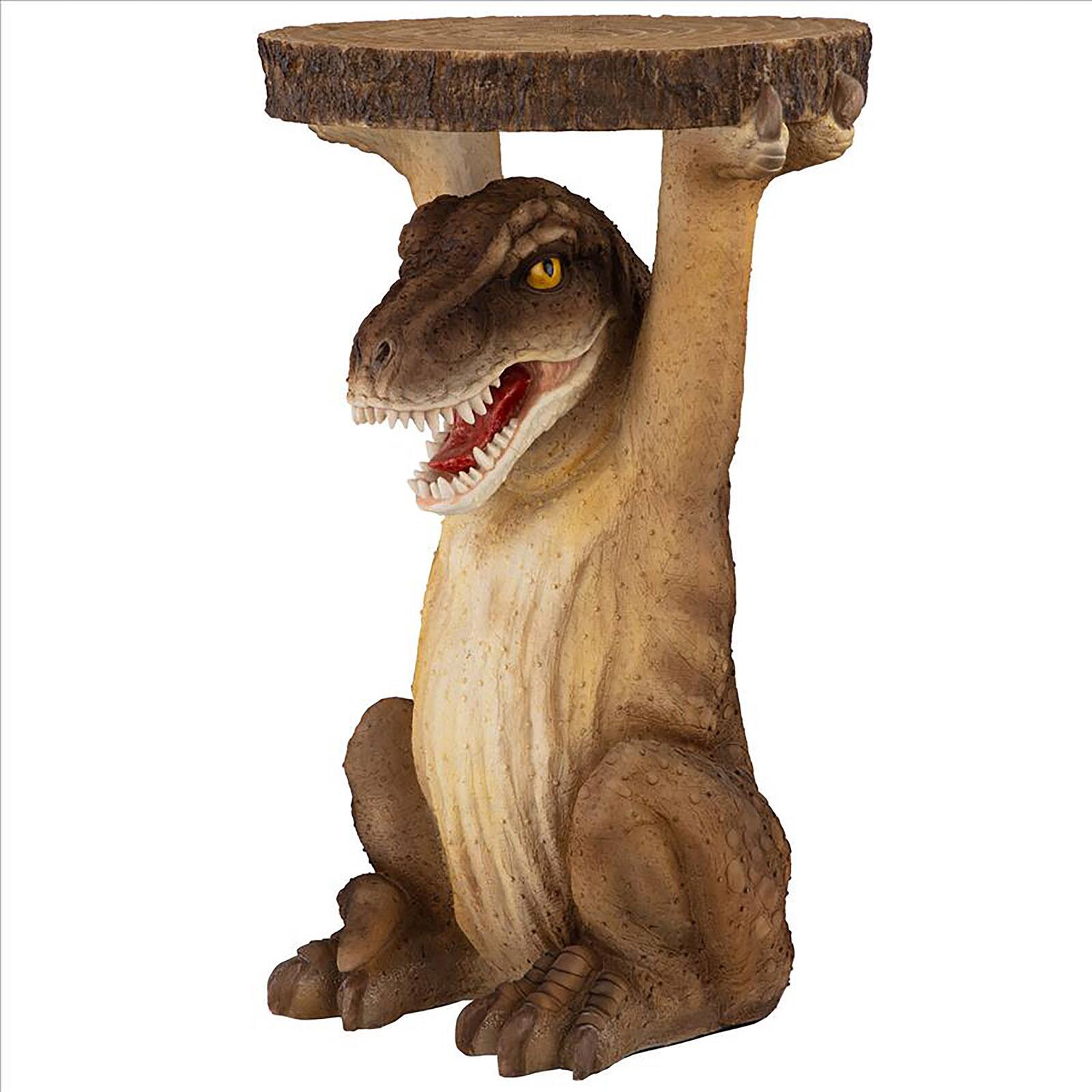 Design Toscano 20" Tyrant T-Rex Sculptural Dinosaur Side Table