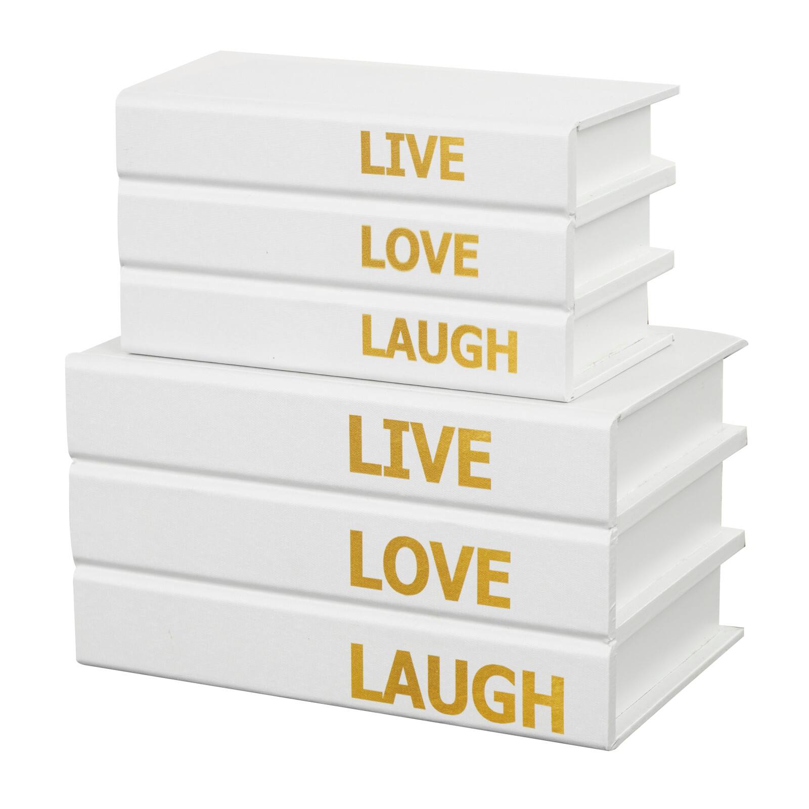 Live, Laugh, Love Canvas Storage Book Box Set