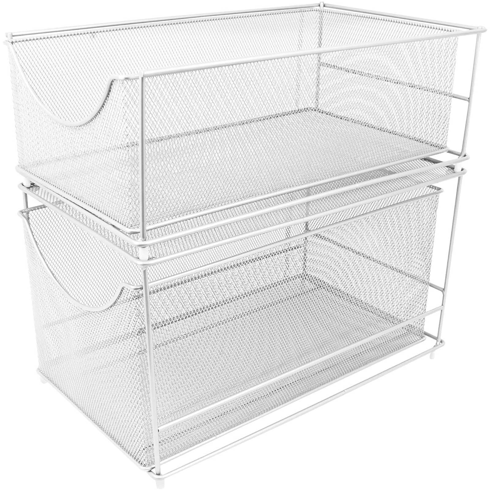 Sorbus 2-Tier Sliding Mesh Basket Drawer