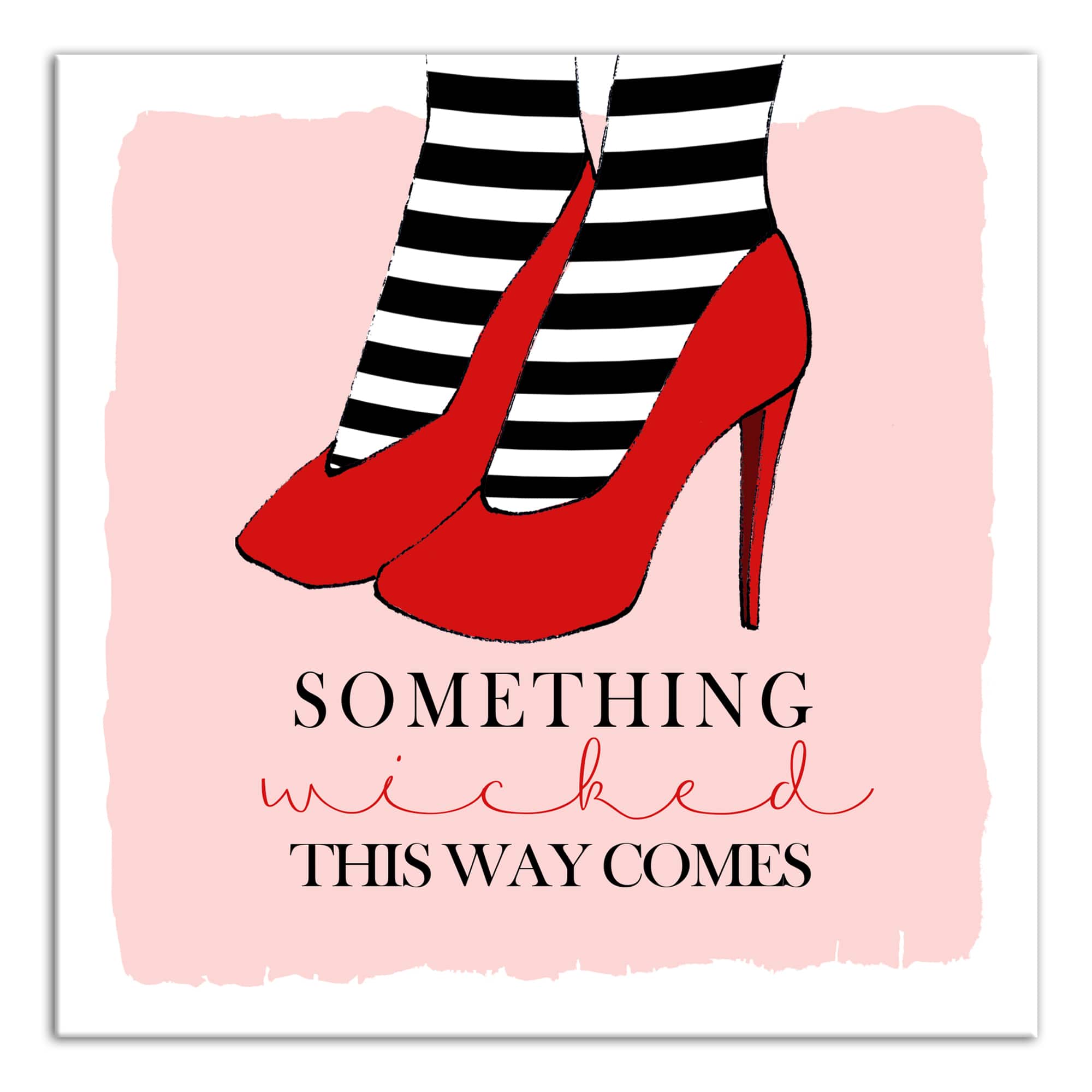 Something Wicked Red Heels Canvas Wall Art