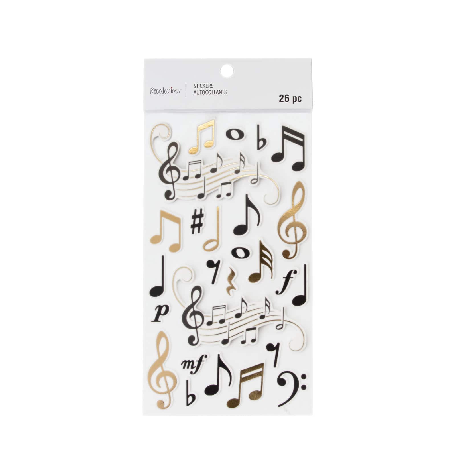 12 Pack: Music Dimensional Stickers by Recollections™