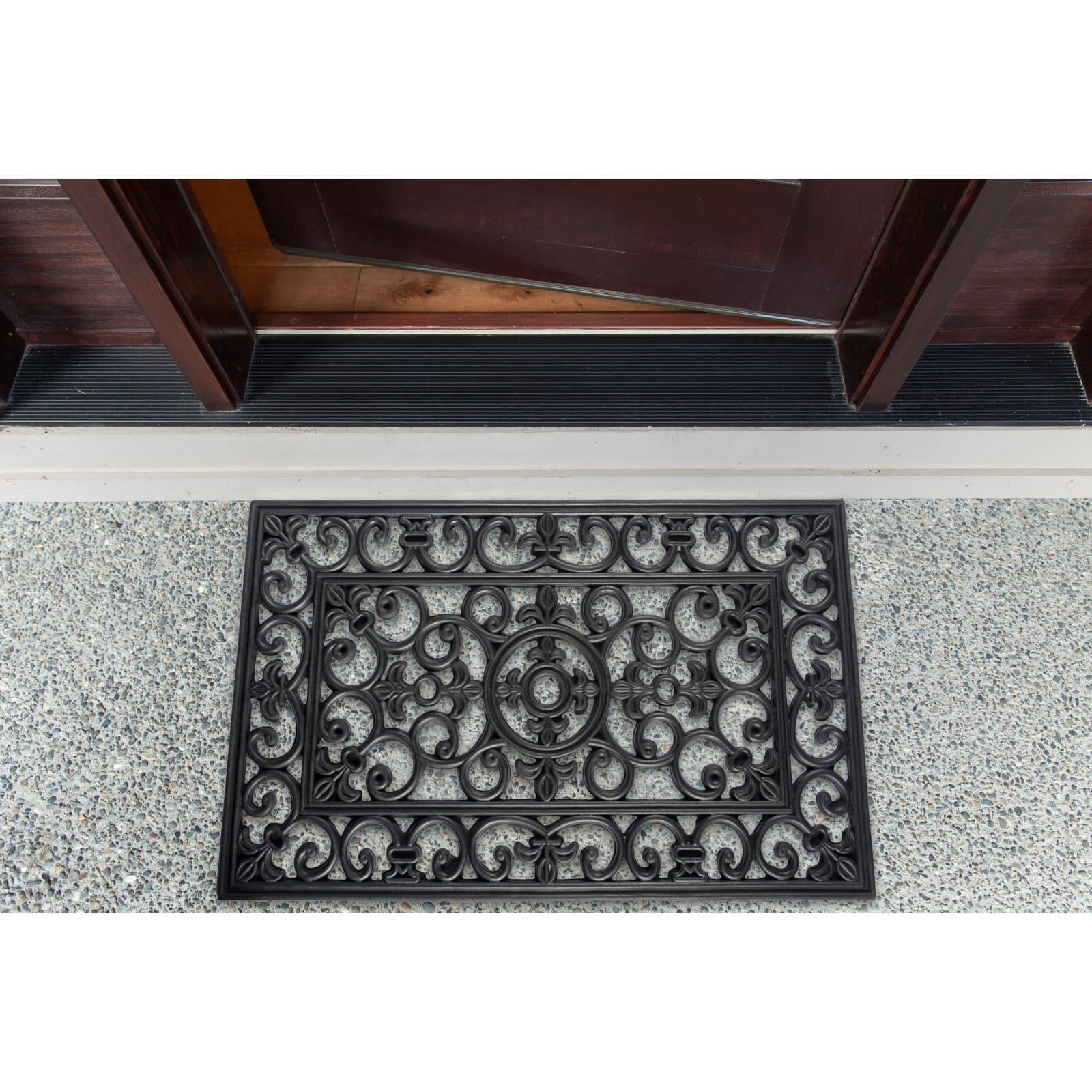 DII&#xAE; J&#x26;M Wrought Iron Rubber Doormat