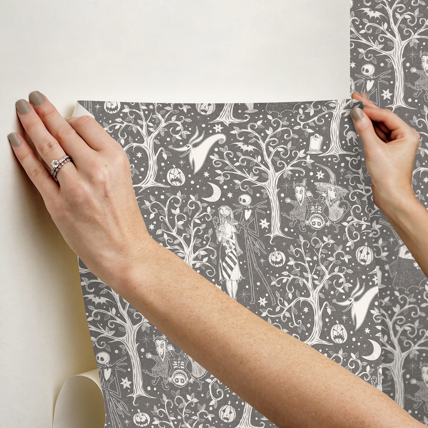 RoomMates Disney&#xAE; Tim Burton&#x27;s The Nightmare Before Christmas Forest Peel &#x26; Stick Wallpaper