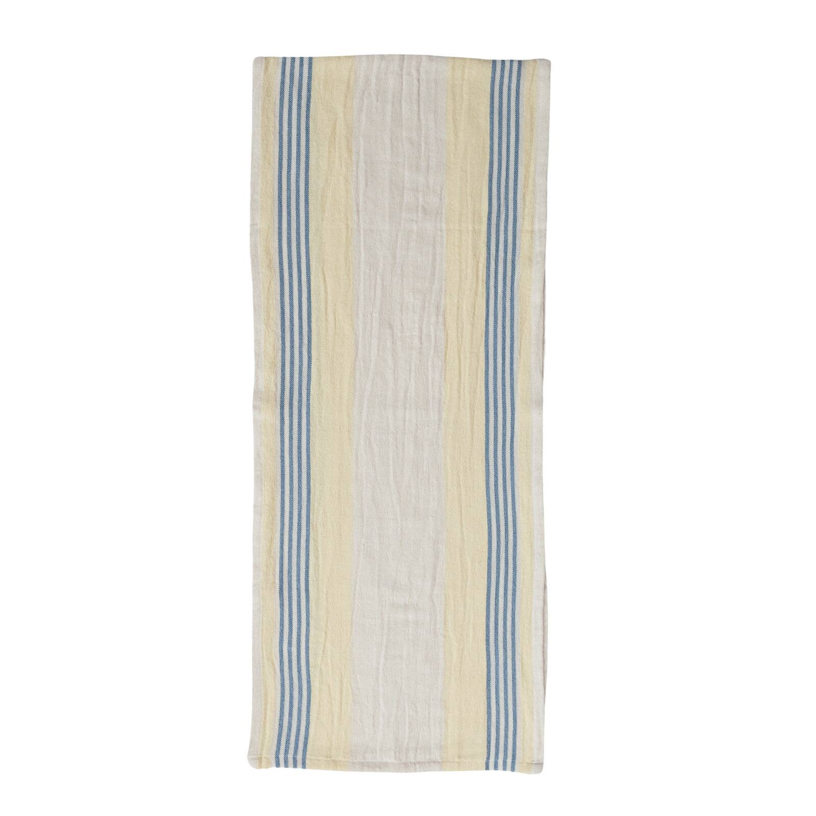 Hello Honey® 72" Blue & White Stripes Woven Cotton Table Runner
