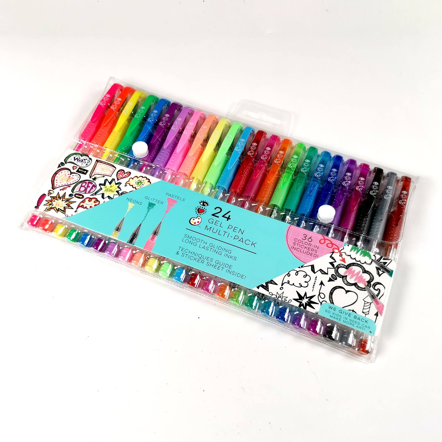 Bright Stripes 24-Color Gel Pen Multi-Pack