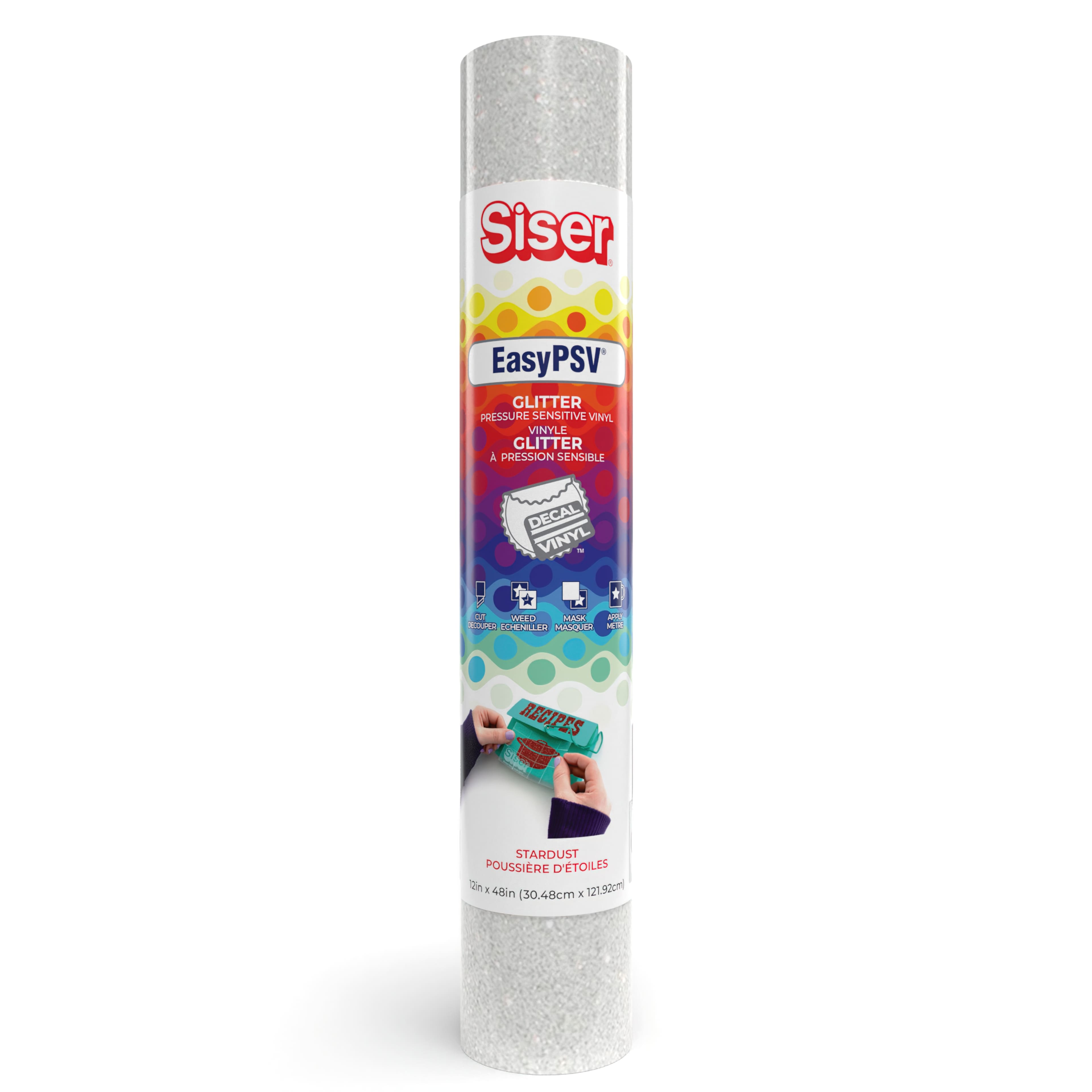 24 Siser EasyPSV Glitter Adhesive Vinyl