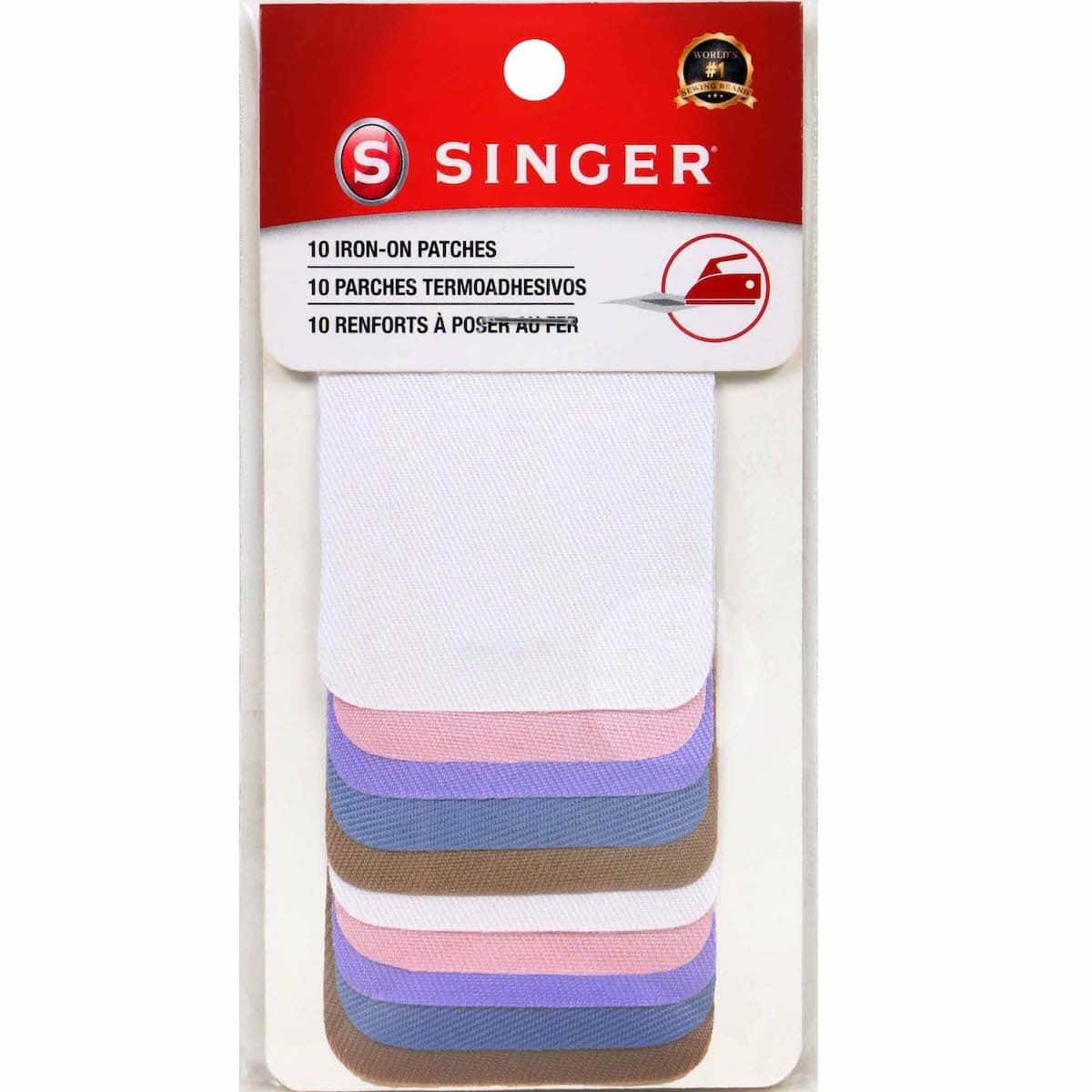 SINGER&#xAE; 3&#x22; Pastel Iron-On Twill Patches, 10ct.