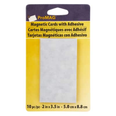 Pro MAG® Magnetic Cards with Adhesive, 2"" x 3.5""
