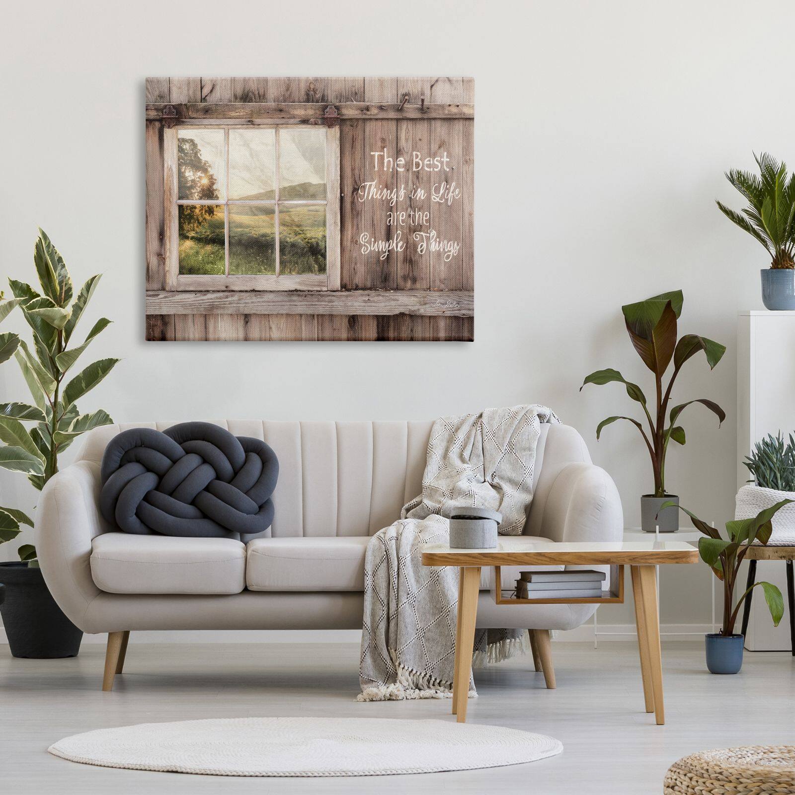 Stupell Industries Simple Things Rustic Barn Window Distressed Photograph Canvas Wall Art