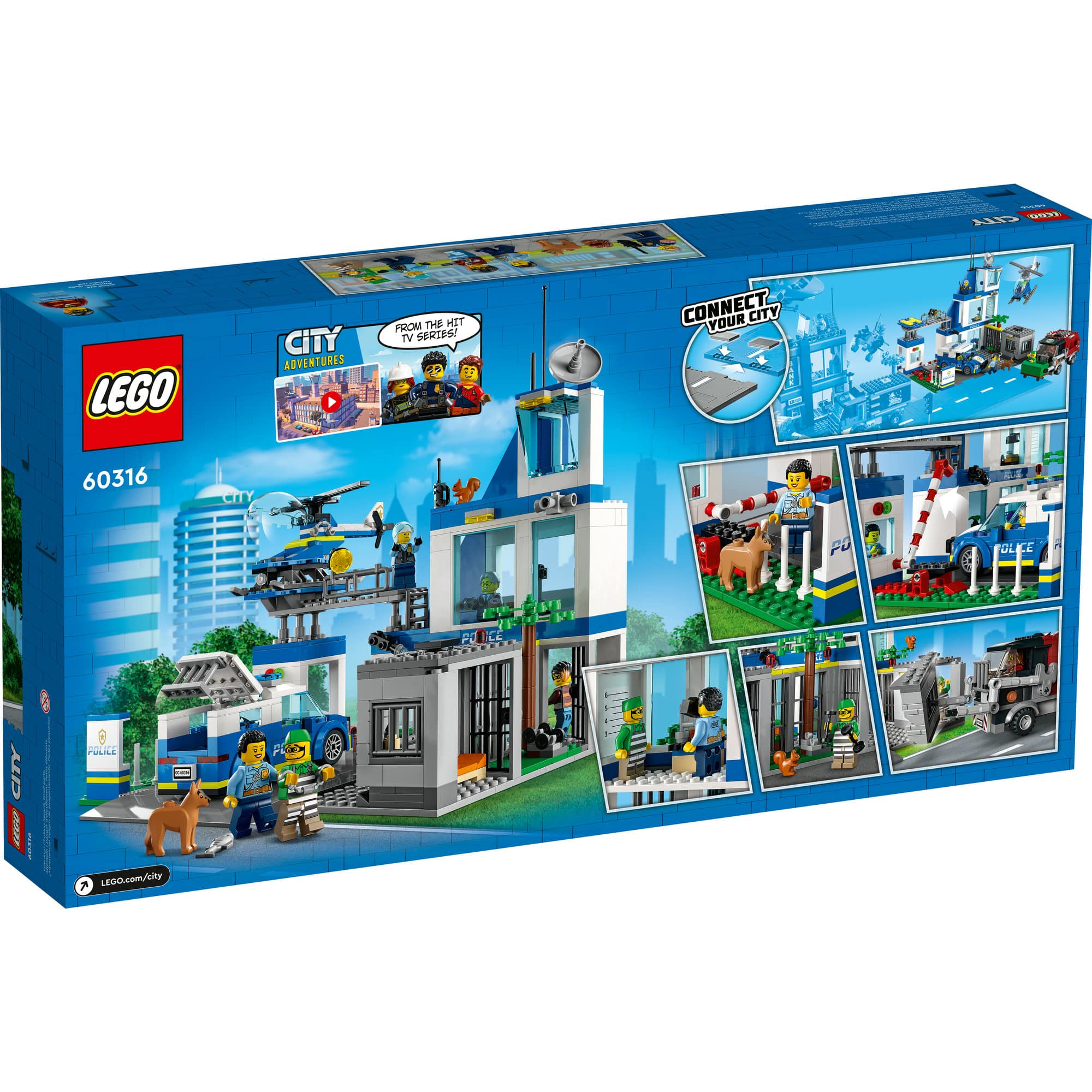 LEGO&#xAE; City Police Station 60316 Building Kit (668 Pieces)