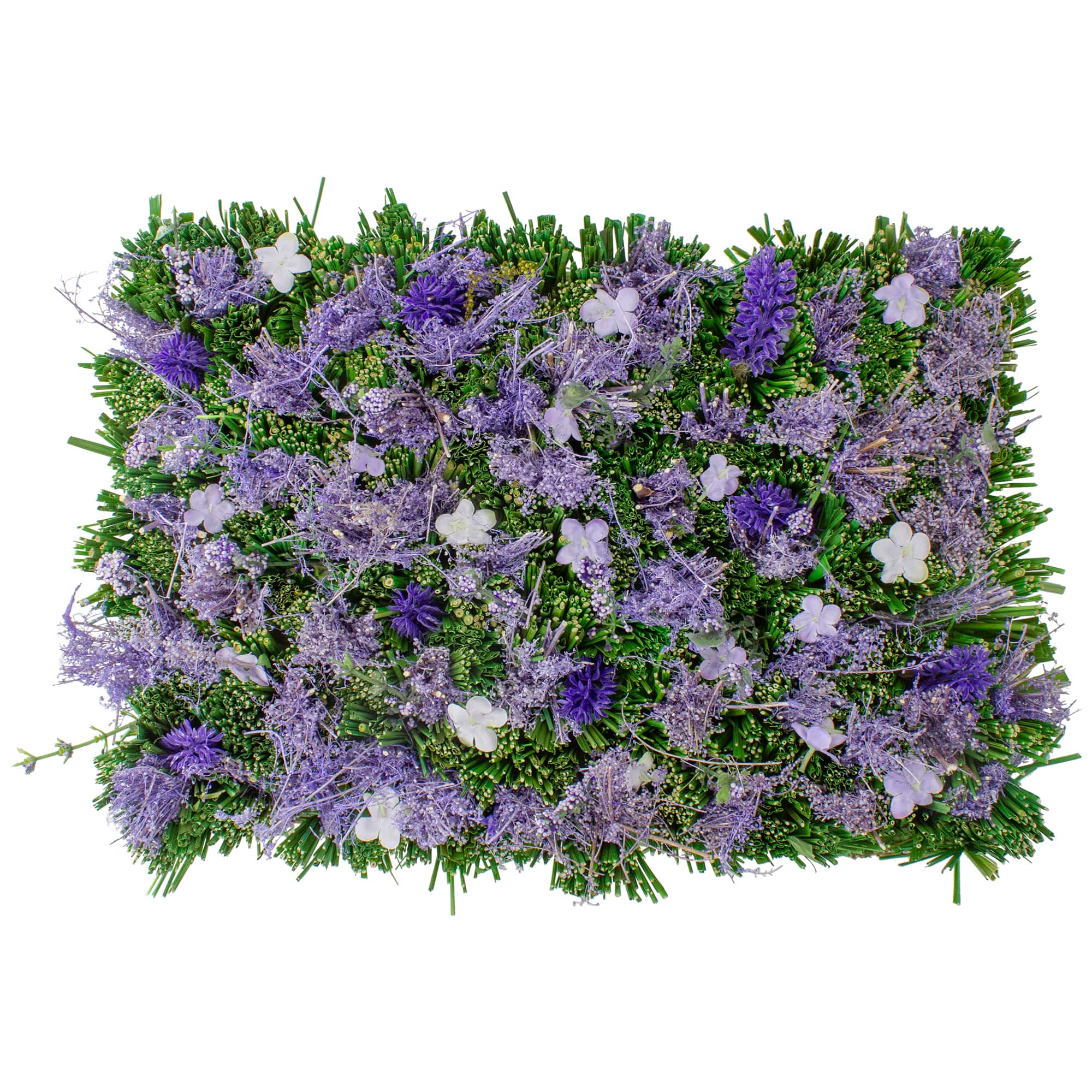 13&#x22; x 9&#x22; Mixed Floral &#x26; Grass Artificial Spring Mat