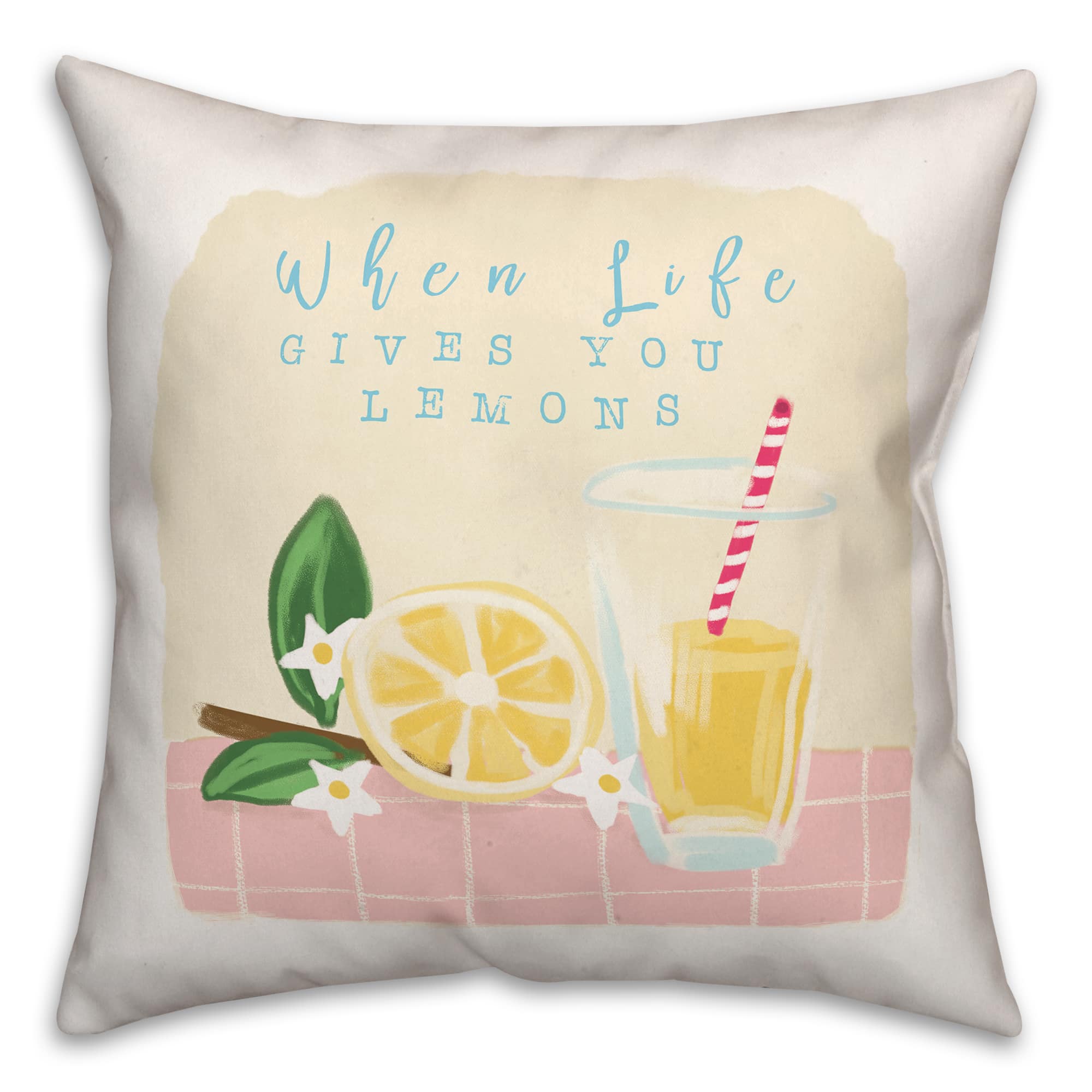 Lemons to Lemonade Throw Pillow