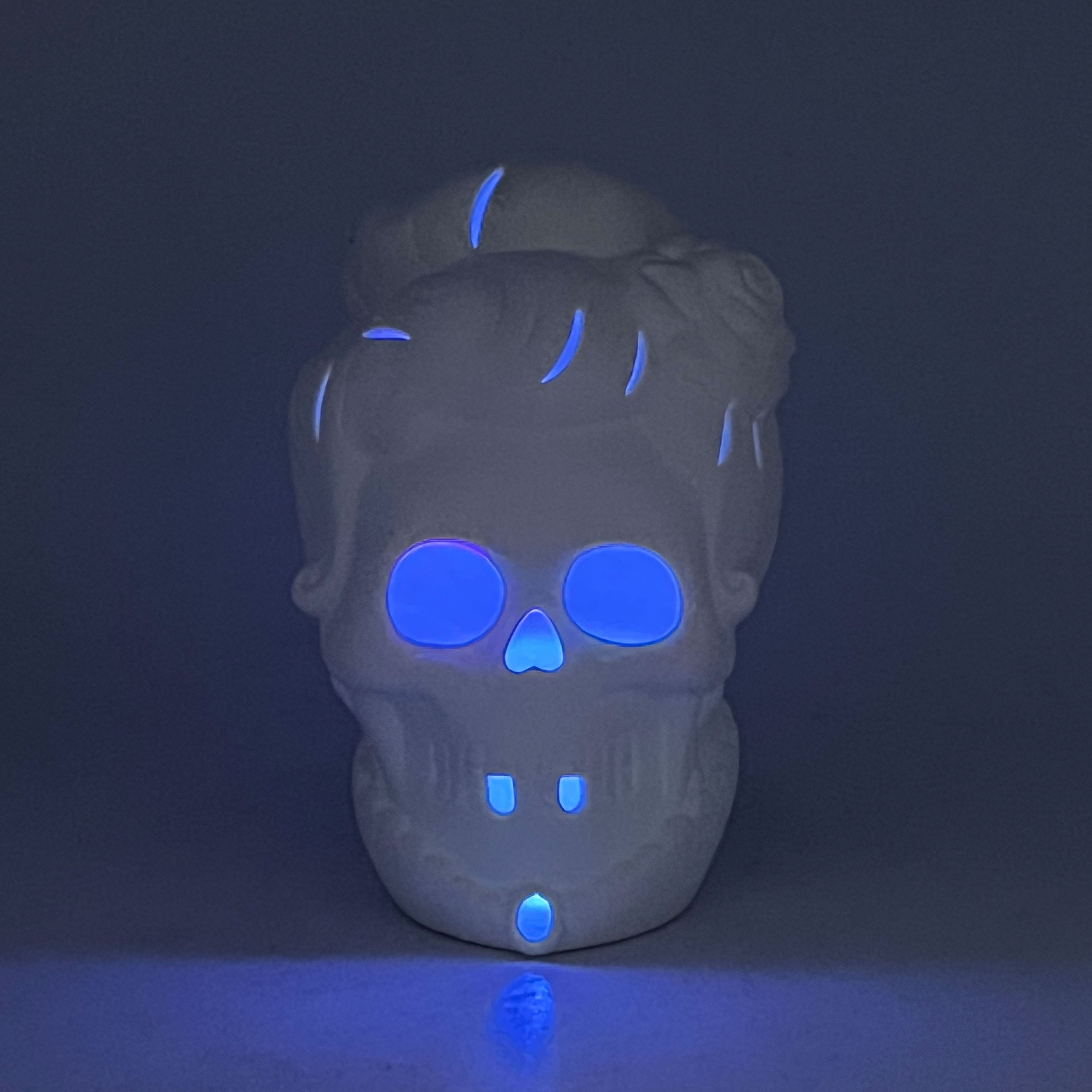8&#x22; DIY Ceramic LED Fancy Updo Skull D&#xE9;cor by Make Market&#xAE;
