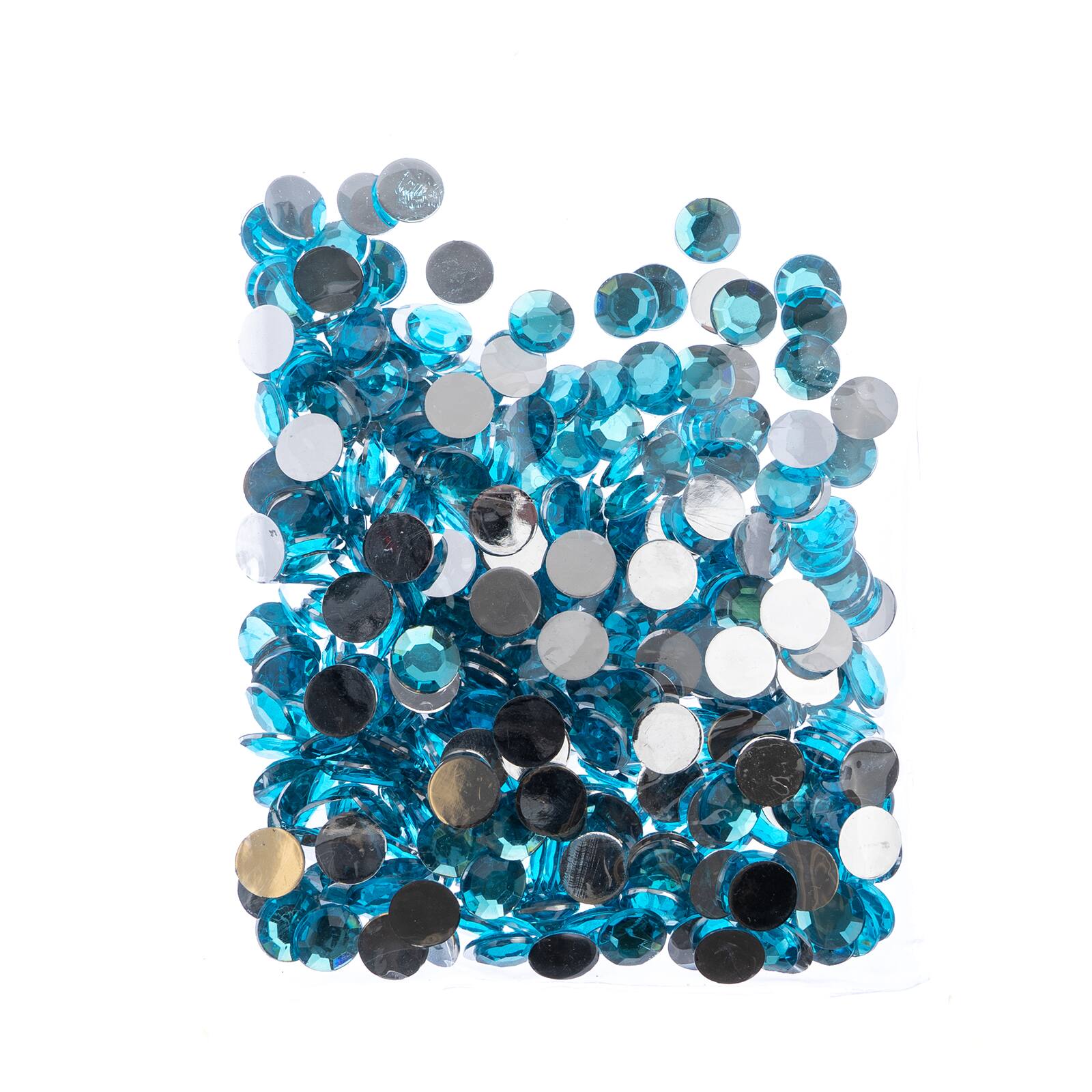 John Bead 12mm Acrylic Round Flat Back Rhinestones, 400ct.