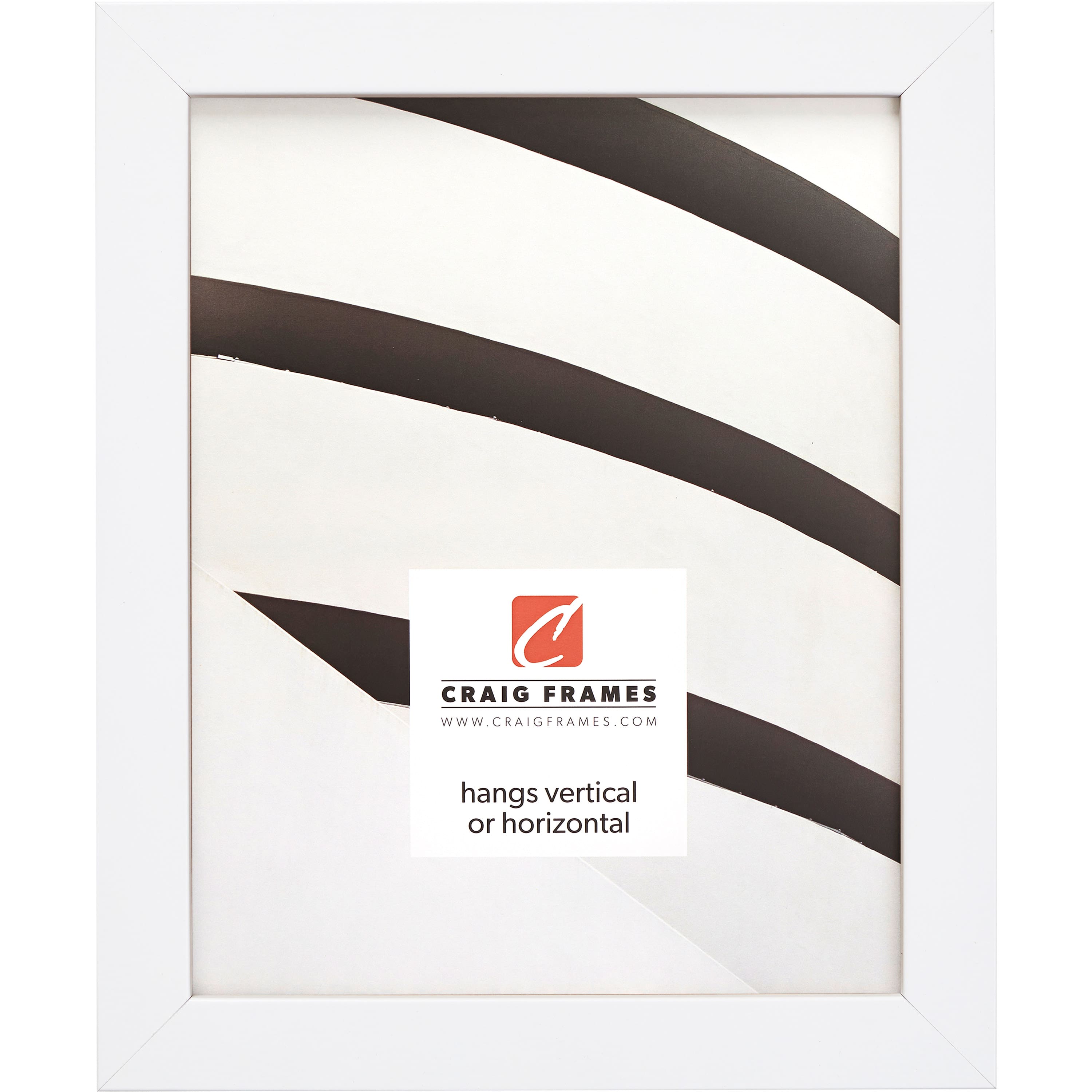 Craig Frames Essentials Satin White Picture Frame