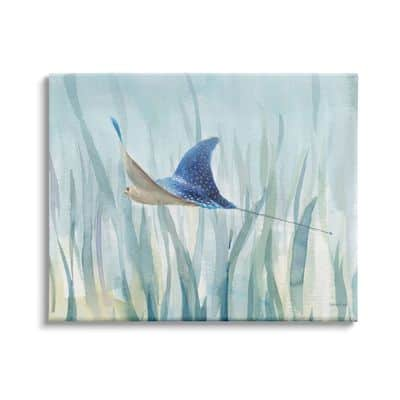 Stupell Industries Stingray Aquatic Animal Ocean Blue Spotted Sea ...