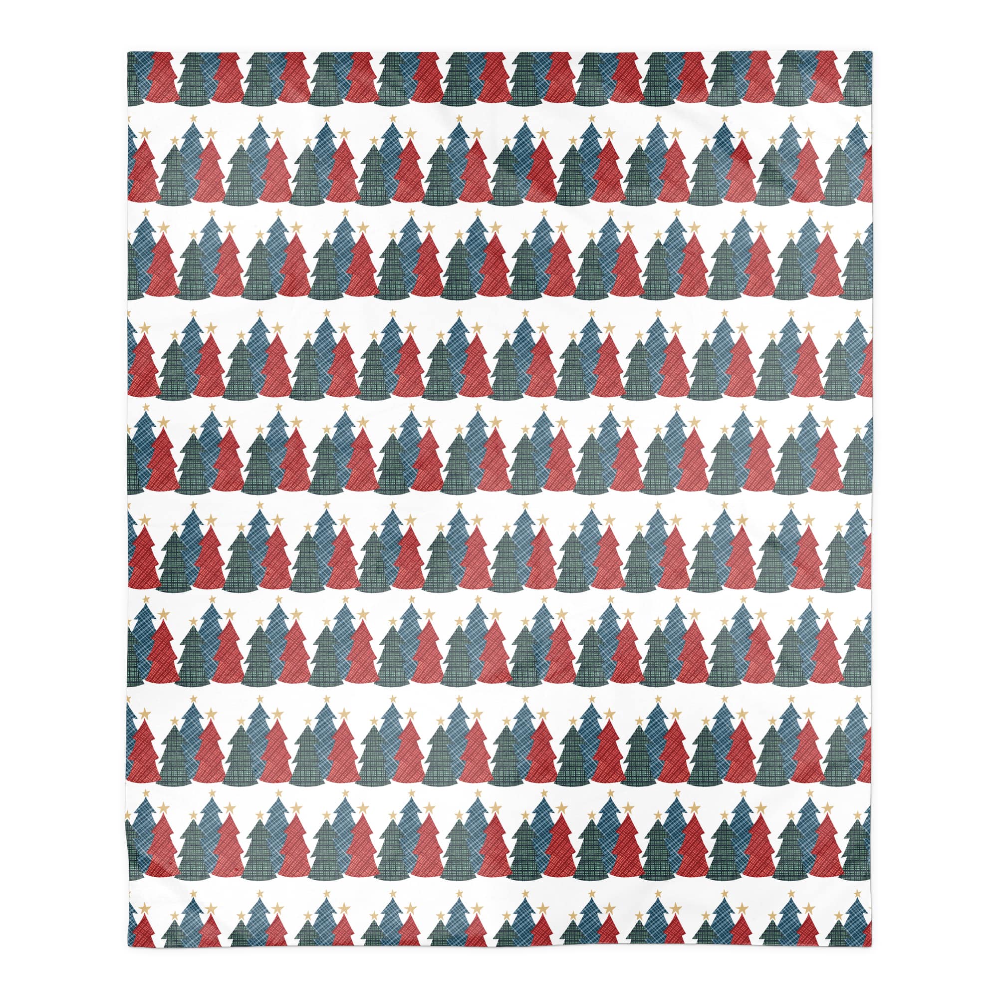 Christmas Tree Trio Sherpa Fleece Blanket